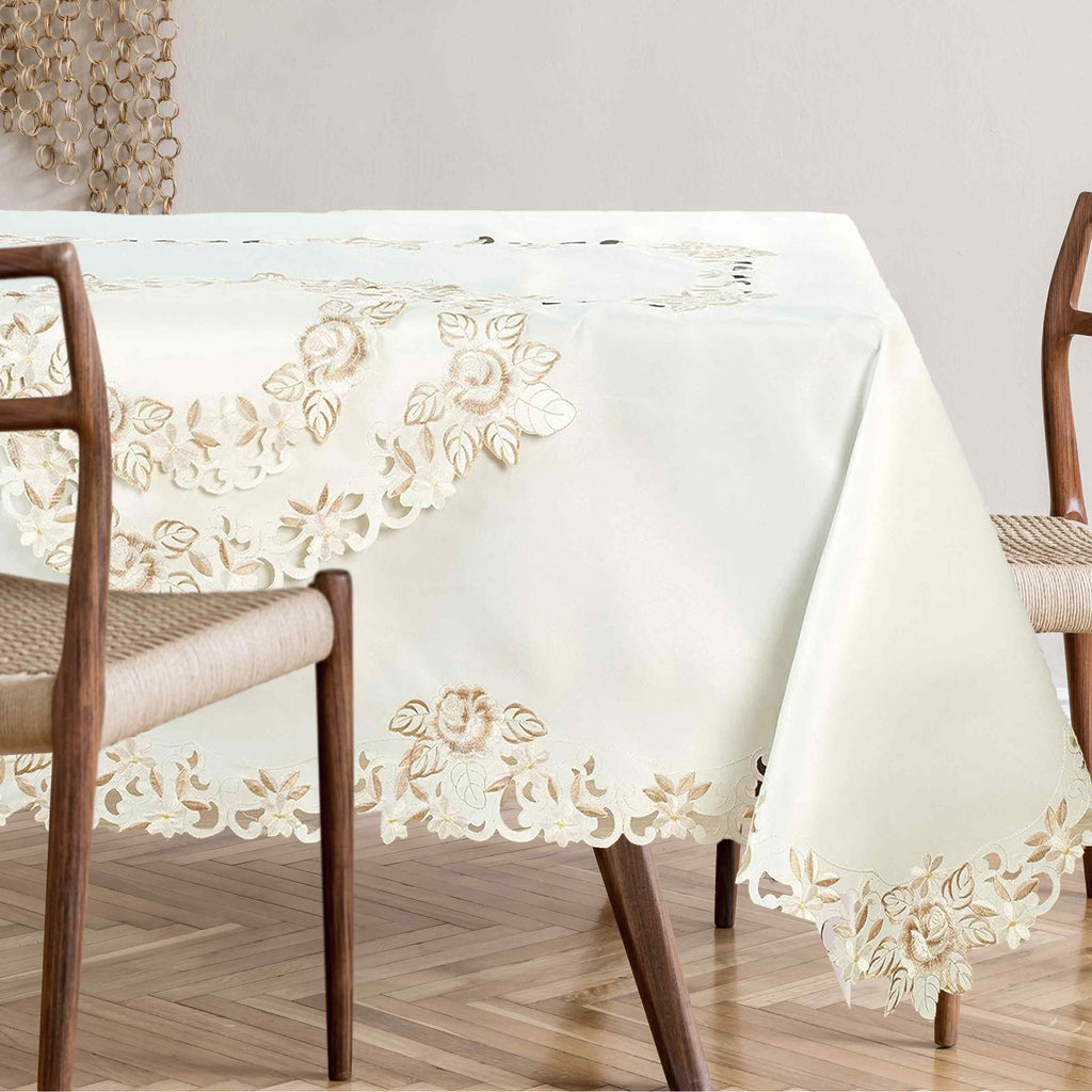 Table Toppers with European Embroidery - The Dayse Collection
