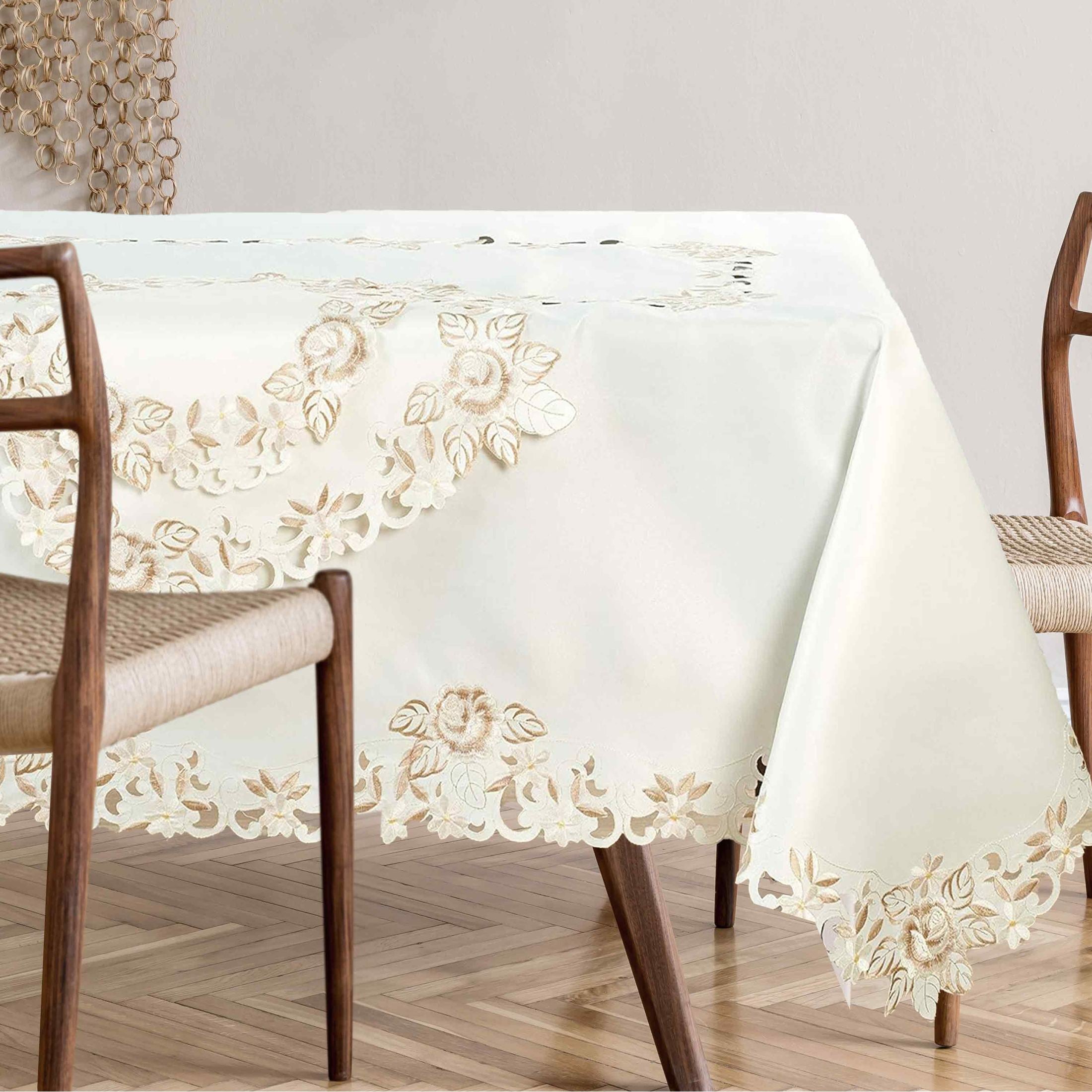 Table Toppers with European Embroidery - The Dayse Collection