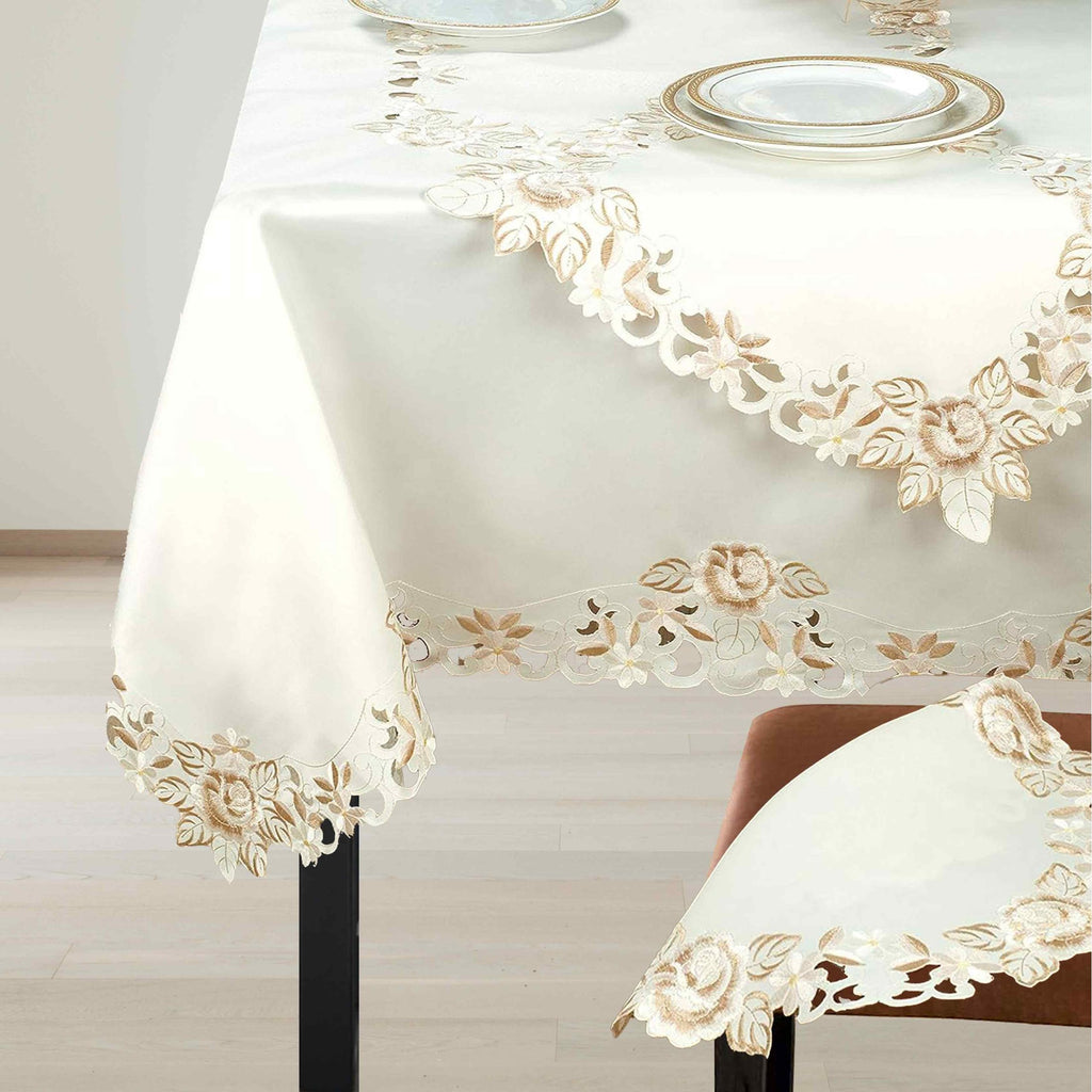 Table Toppers with European Embroidery - The Dayse Collection