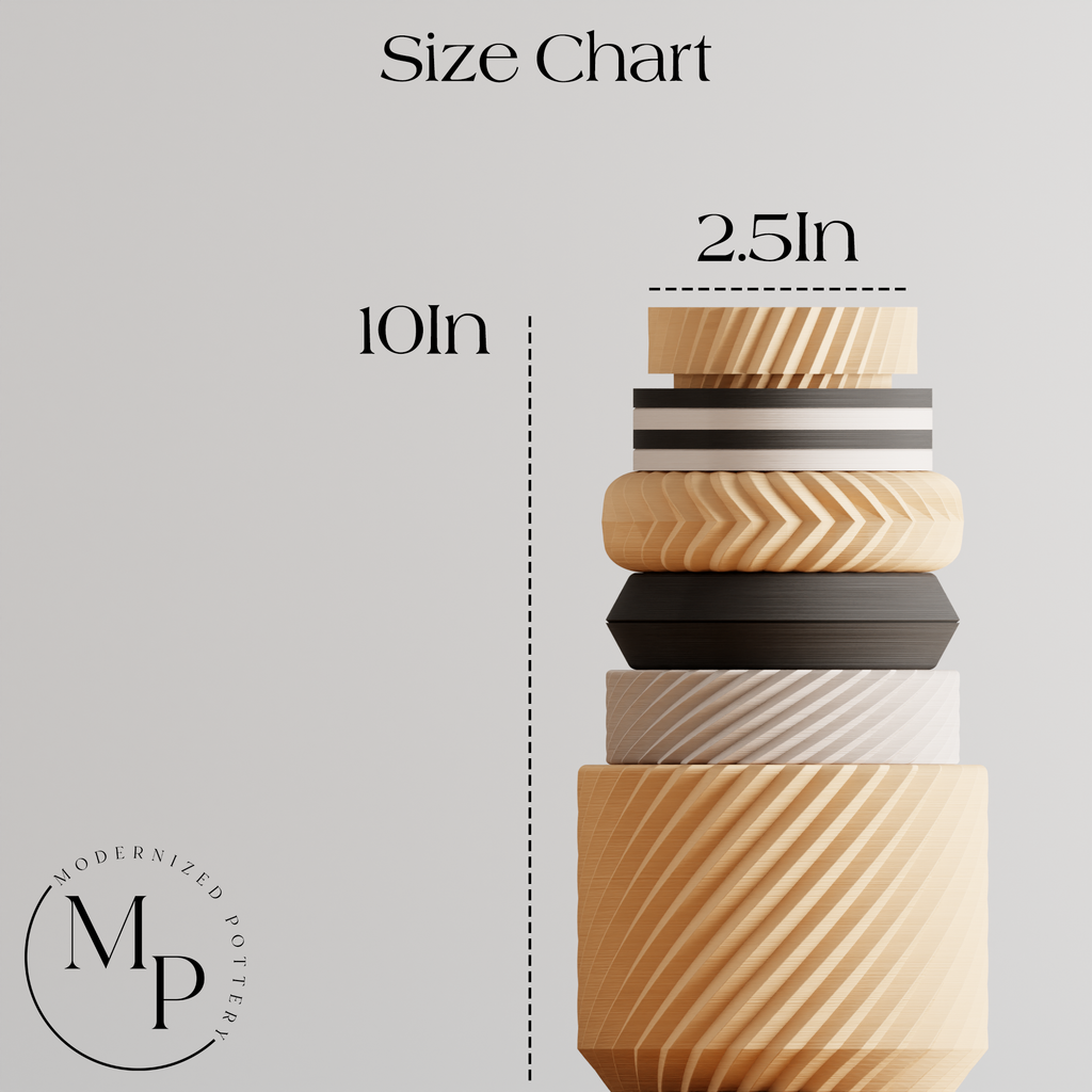 Textured Ceramic Vase Boldly Sculpted | Modernized Pottery