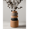 Textured Ceramic Vase Boldly Sculpted | Modernized Pottery