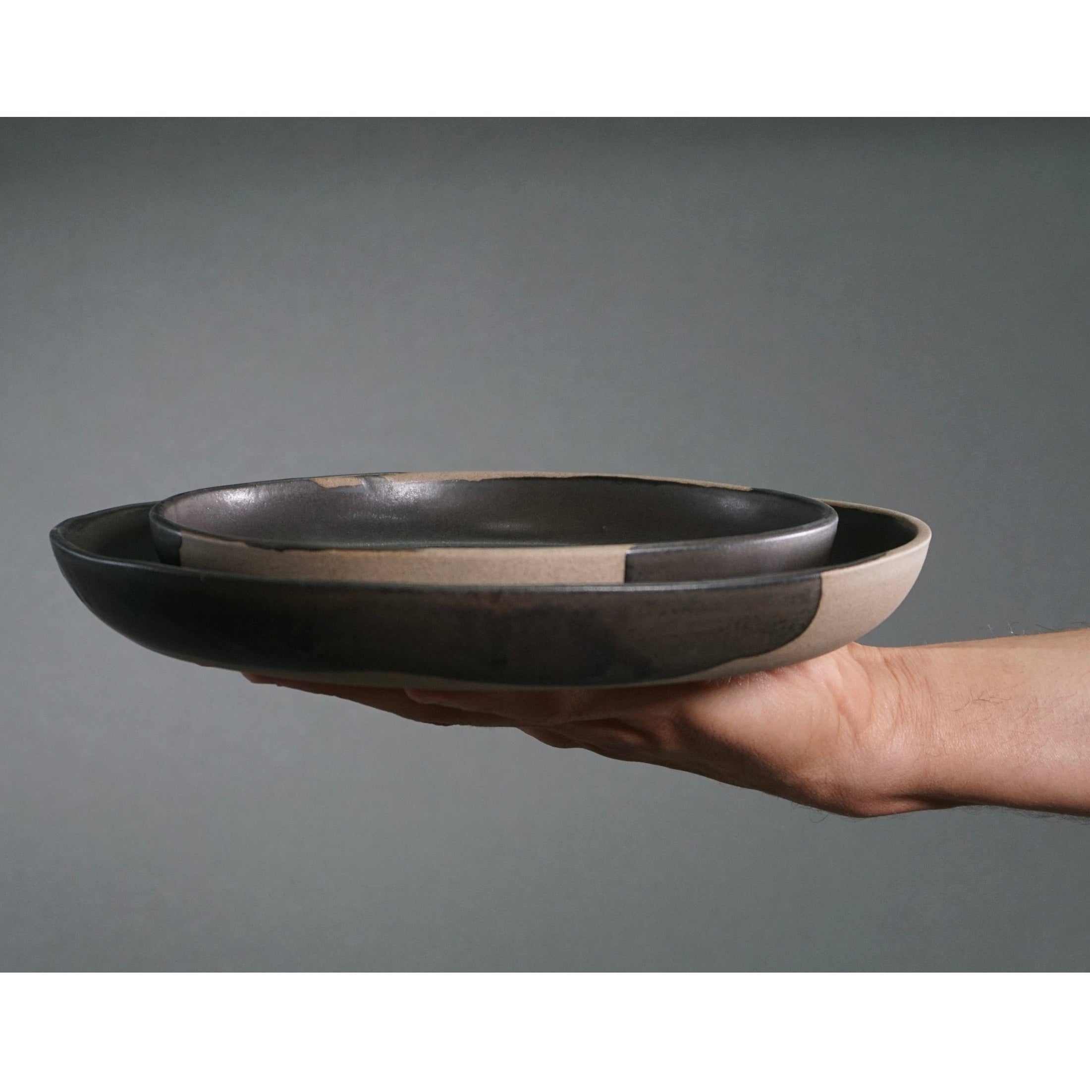 The Dinnerware Set - Gray/Black by New York Handcrafted