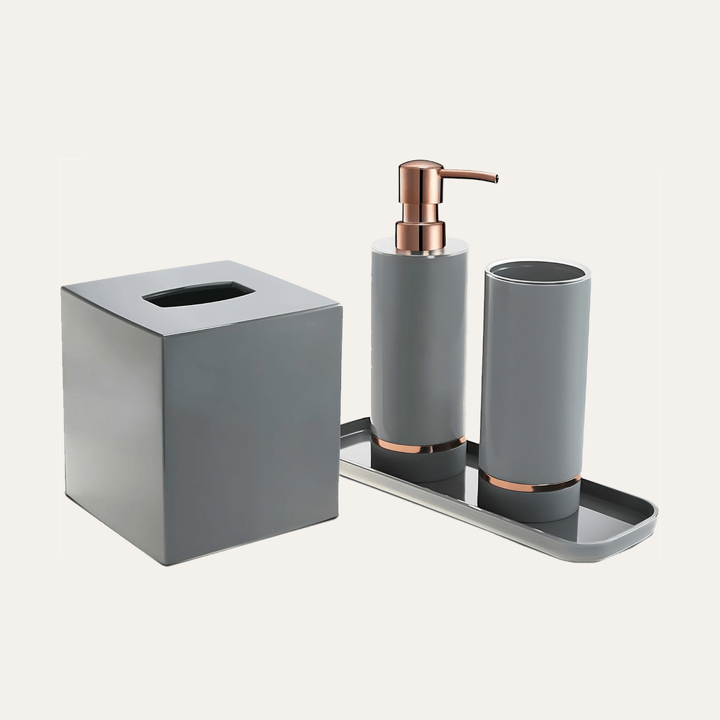 The Elegant Haven Collection – Elegant Modern Bathroom Décor Accessories Set of 4
