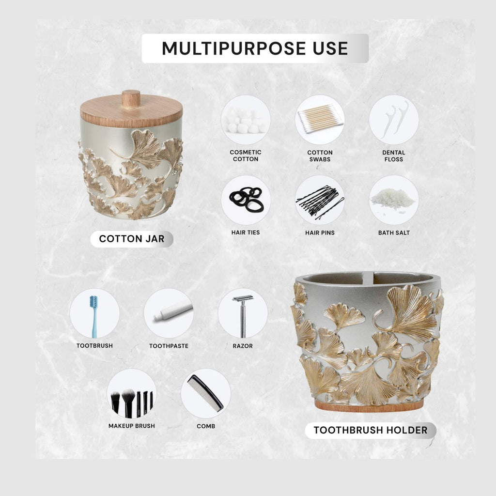 The Valencia Collection – Elegant Modern Bathroom Décor Accessories Set of 6