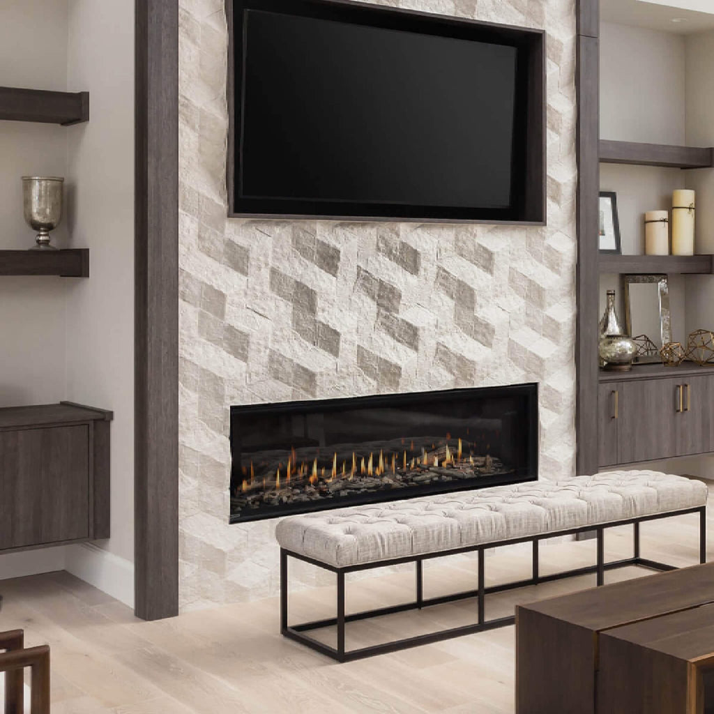ThermalEfficient ConcealedBurner DirectVent GasFireplace SingleSided Linear | Montigo