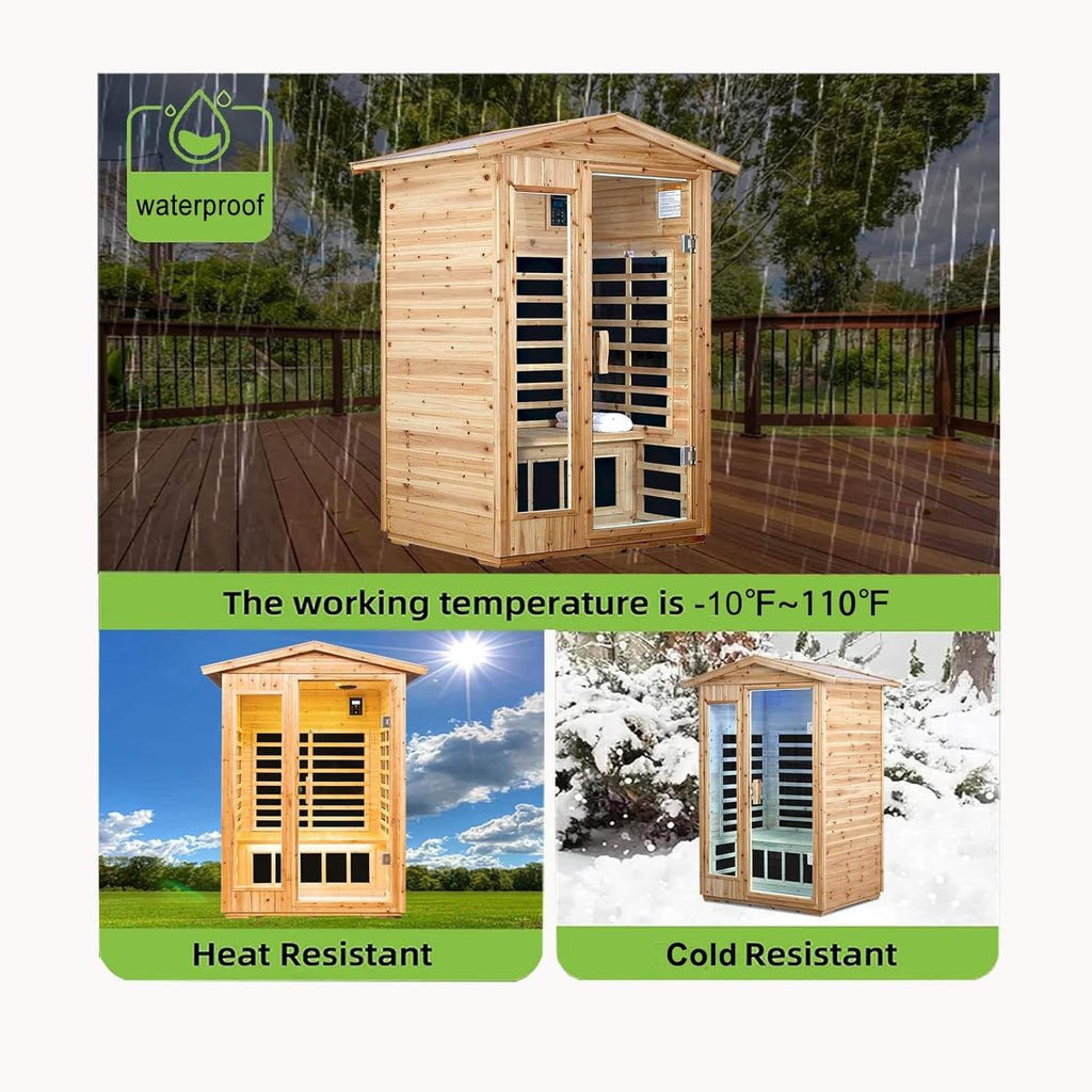 Thermally-Optimized UltraPremiumGrade Canadian Hemlock Infrared Sauna | SAKSBY WHOLESALE