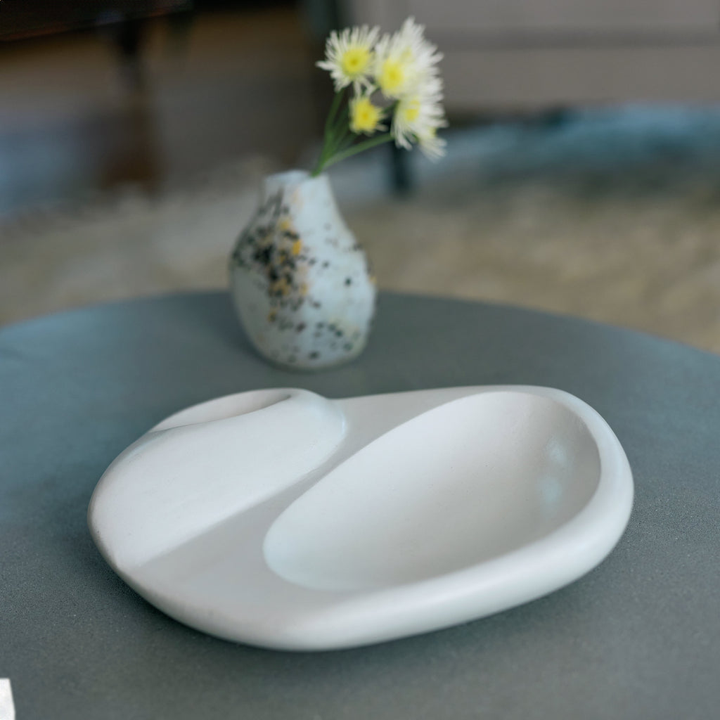 Tide Pool Platter Concrete Ocean Stone Centerpiece by Patrick Cain Designs