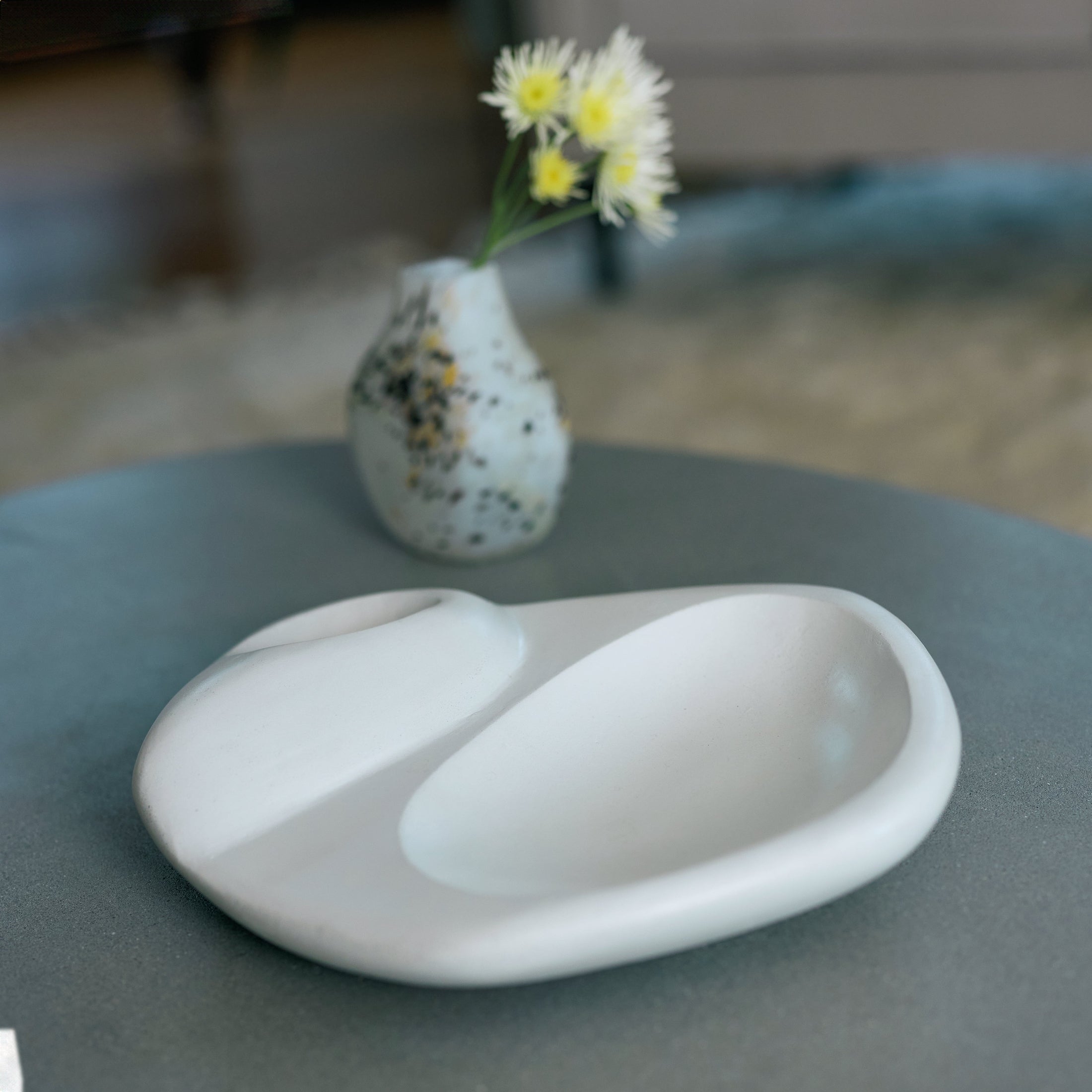 Tide Pool Platter Concrete Ocean Stone Centerpiece by Patrick Cain Designs
