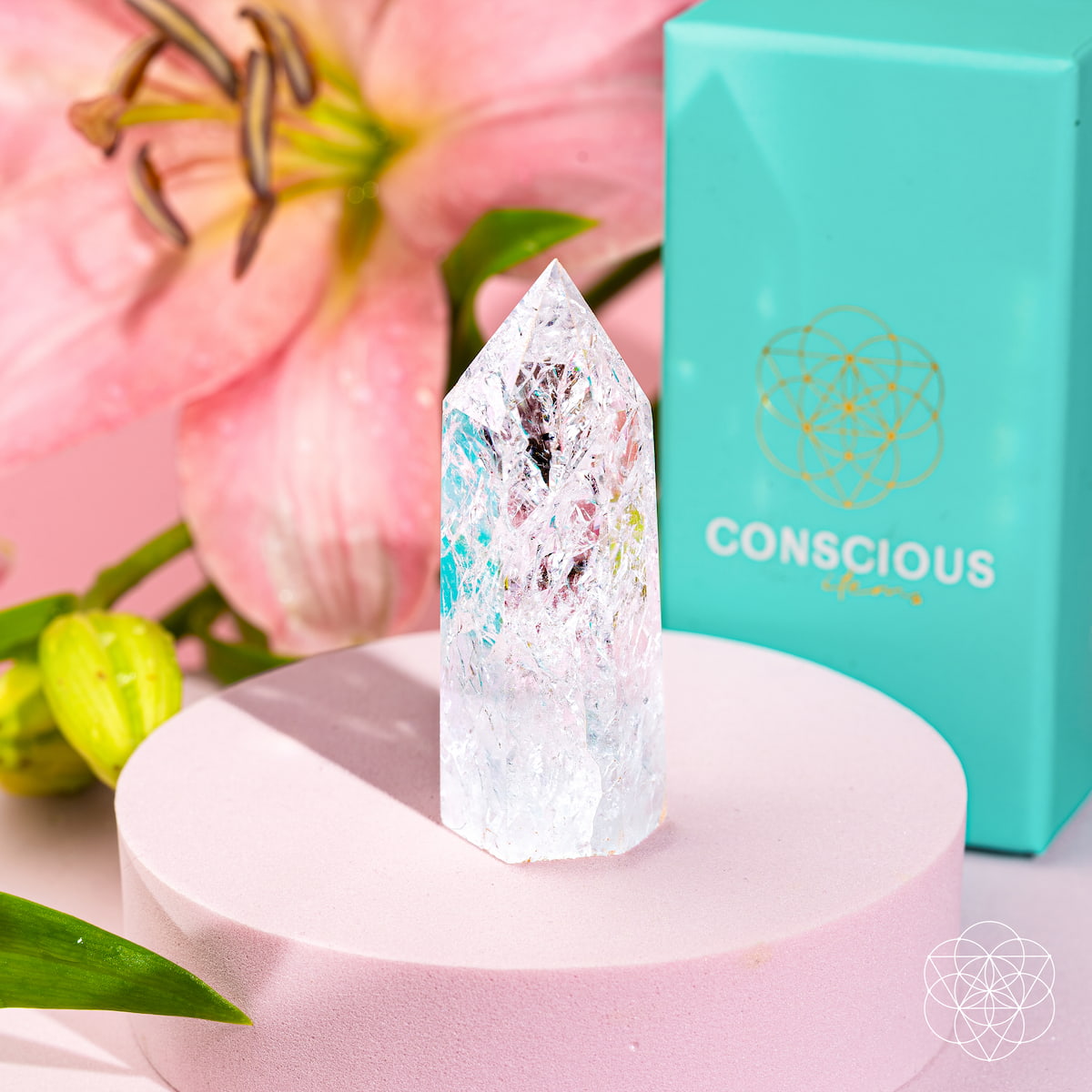 Translucent Ice Quartz Crystal Point | Conscious Items
