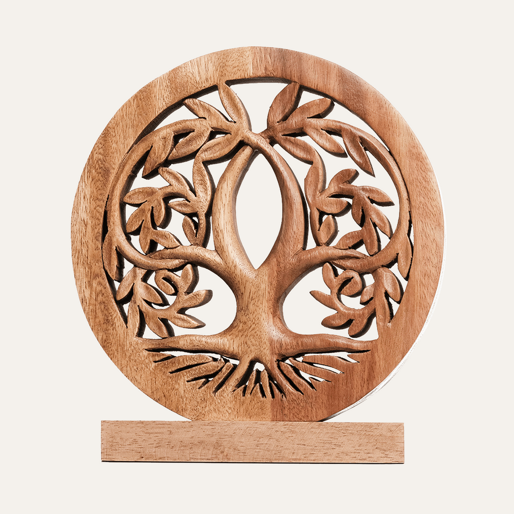 Tribune Tree of Life Wooden Sculpture(Medium) – Handmade Decorative Art | Decozen Luxe, Gift for Mom