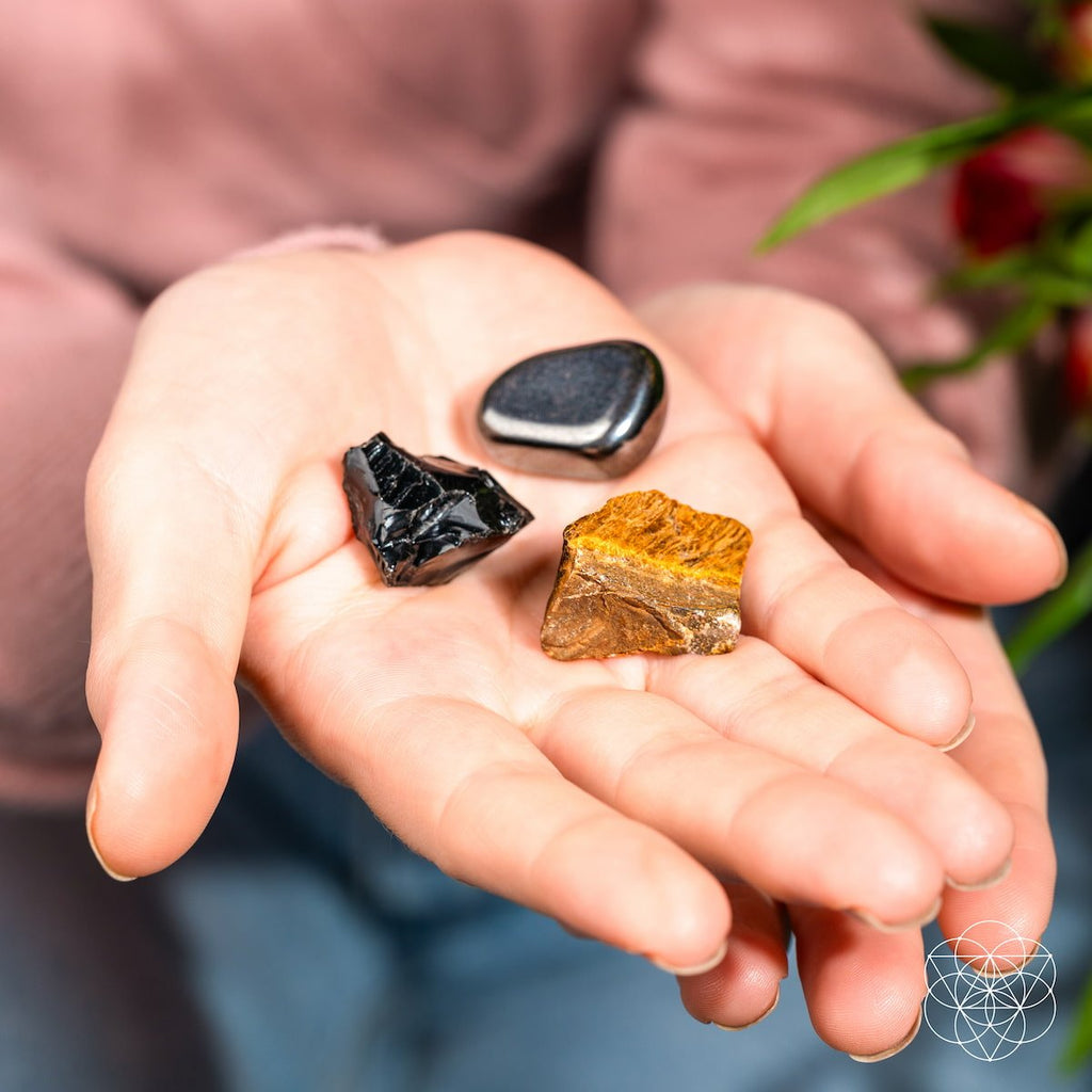 Triple Obsidian Stone Trio Shielding | Conscious Items