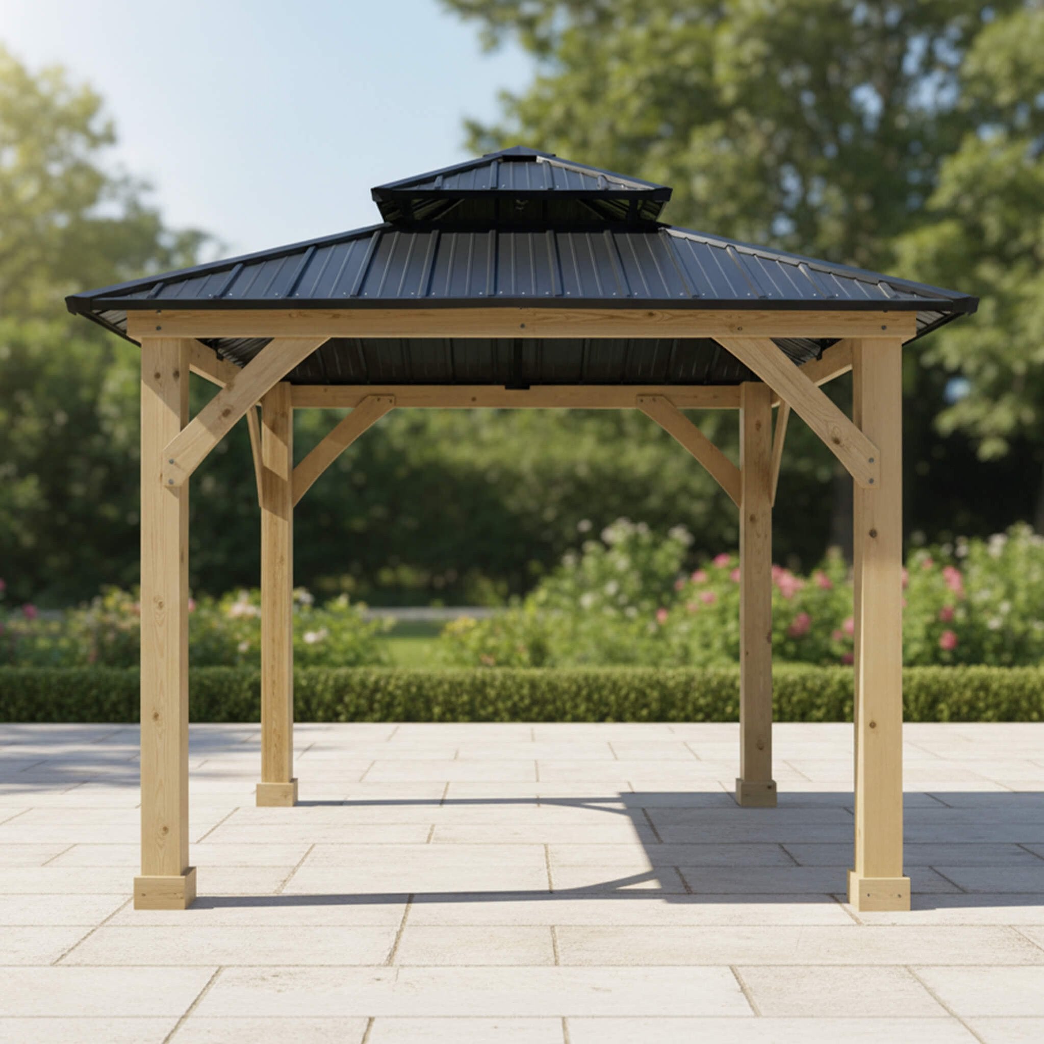 Ultra-Durable Weather-Resistant Deluxe Heavy-Duty Hardtop Gazebo | SAKSBY WHOLESALE