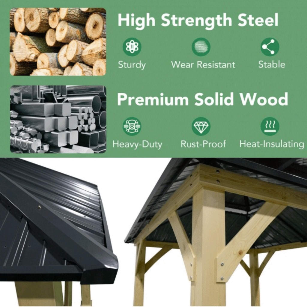 Ultra-Durable Weather-Resistant Deluxe Heavy-Duty Hardtop Gazebo | SAKSBY WHOLESALE