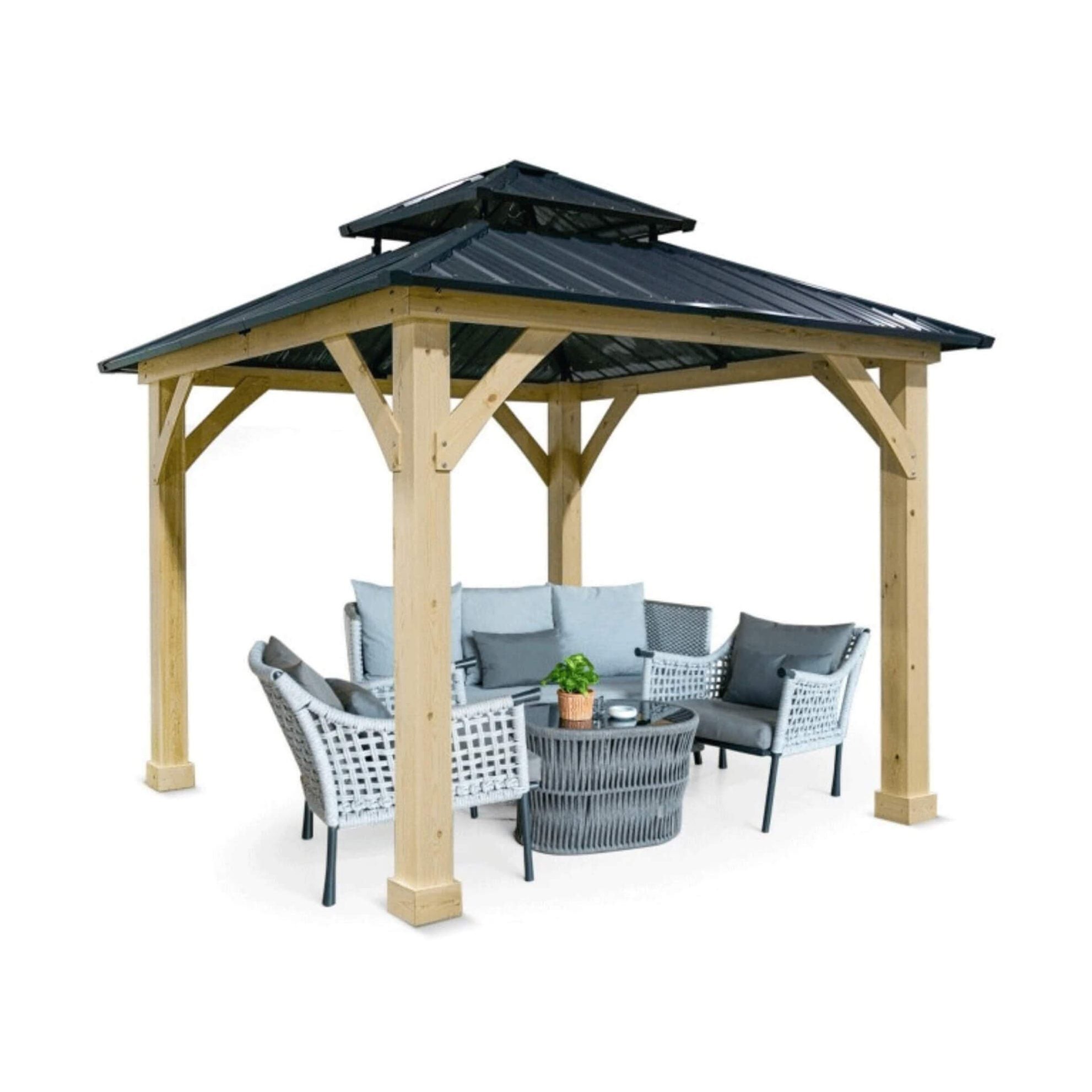 Ultra-Durable Weather-Resistant Deluxe Heavy-Duty Hardtop Gazebo | SAKSBY WHOLESALE