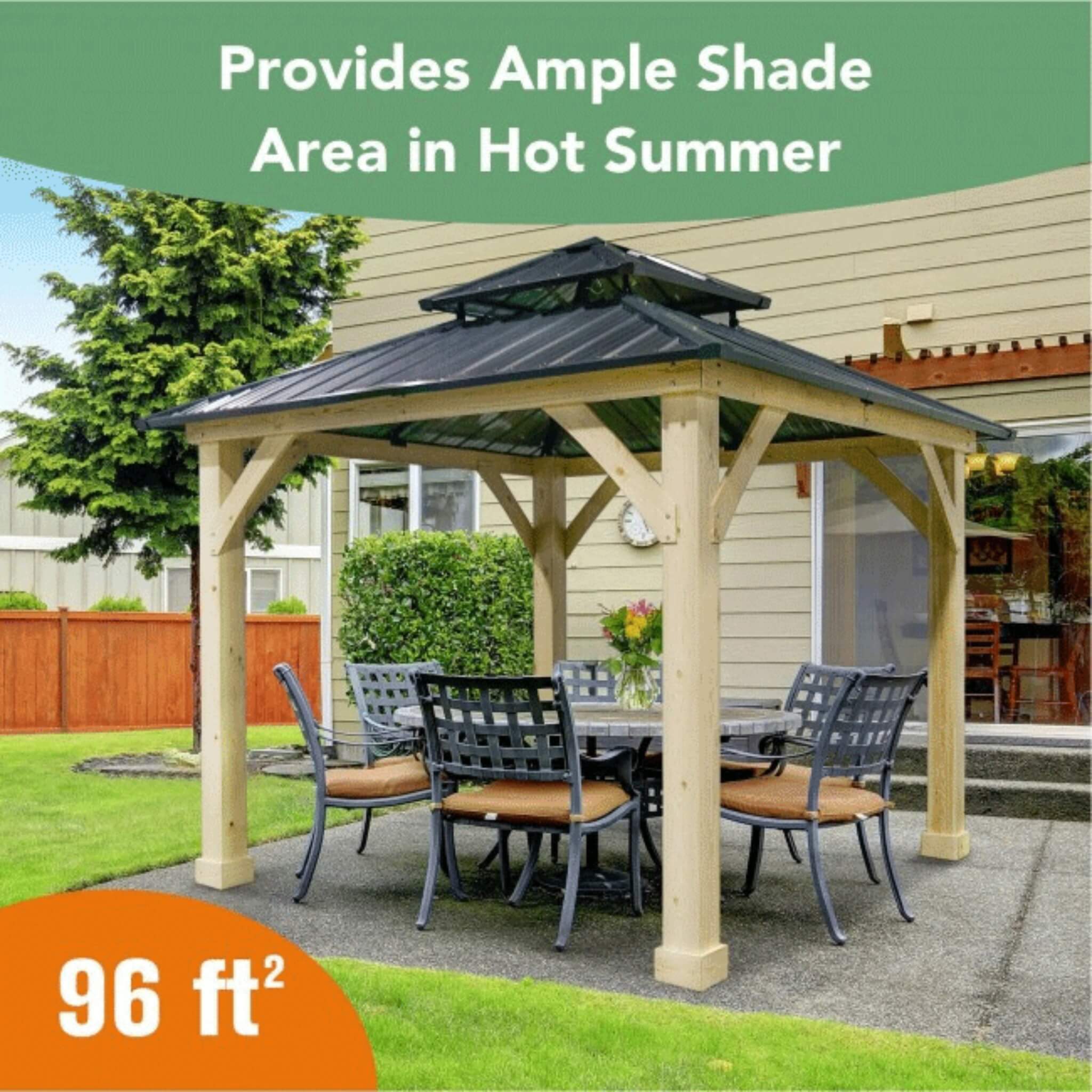 Ultra-Durable Weather-Resistant Deluxe Heavy-Duty Hardtop Gazebo | SAKSBY WHOLESALE