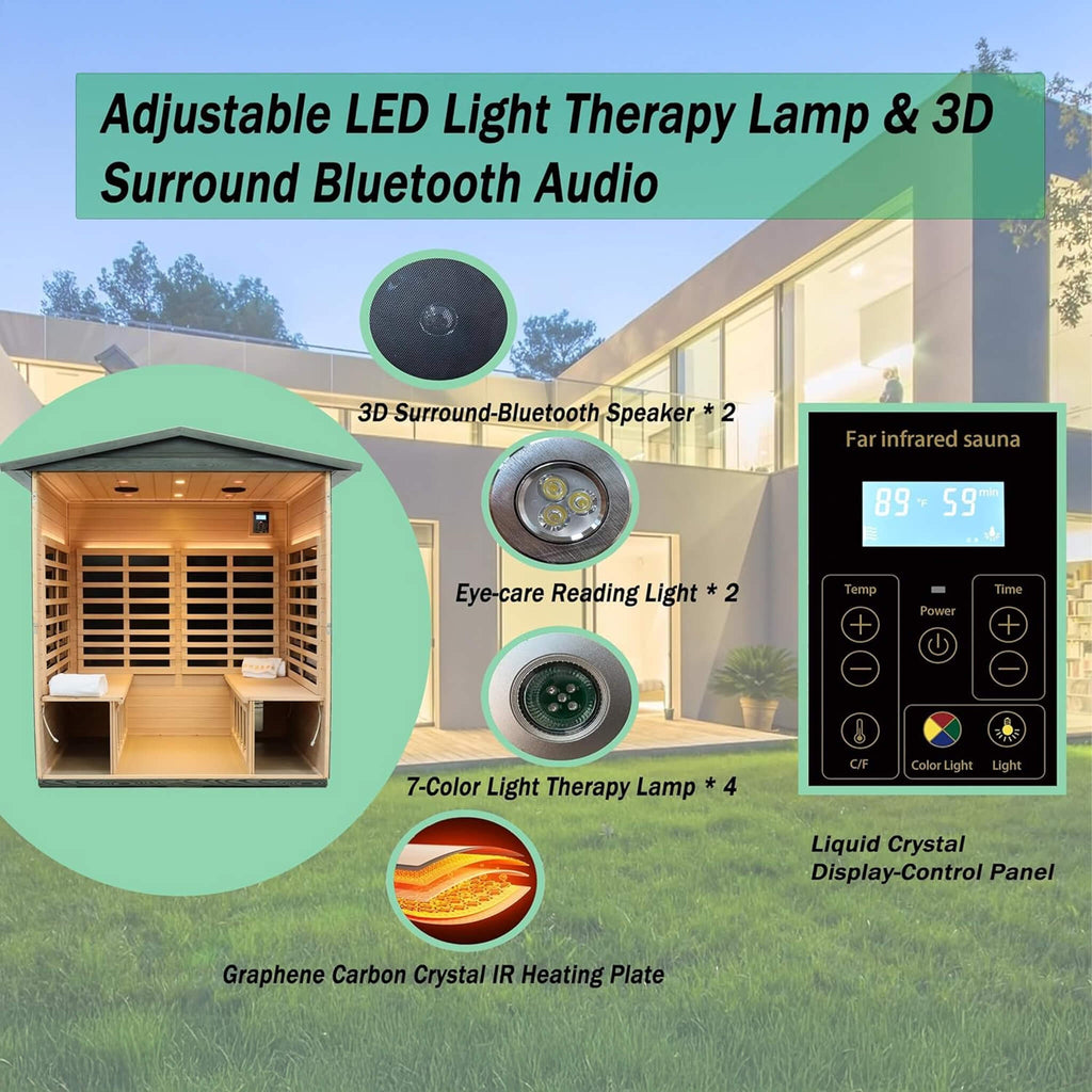 Ultra-Exclusive CarbonizedComposite Infrared Sauna 4-Persons System | SAKSBY WHOLESALE