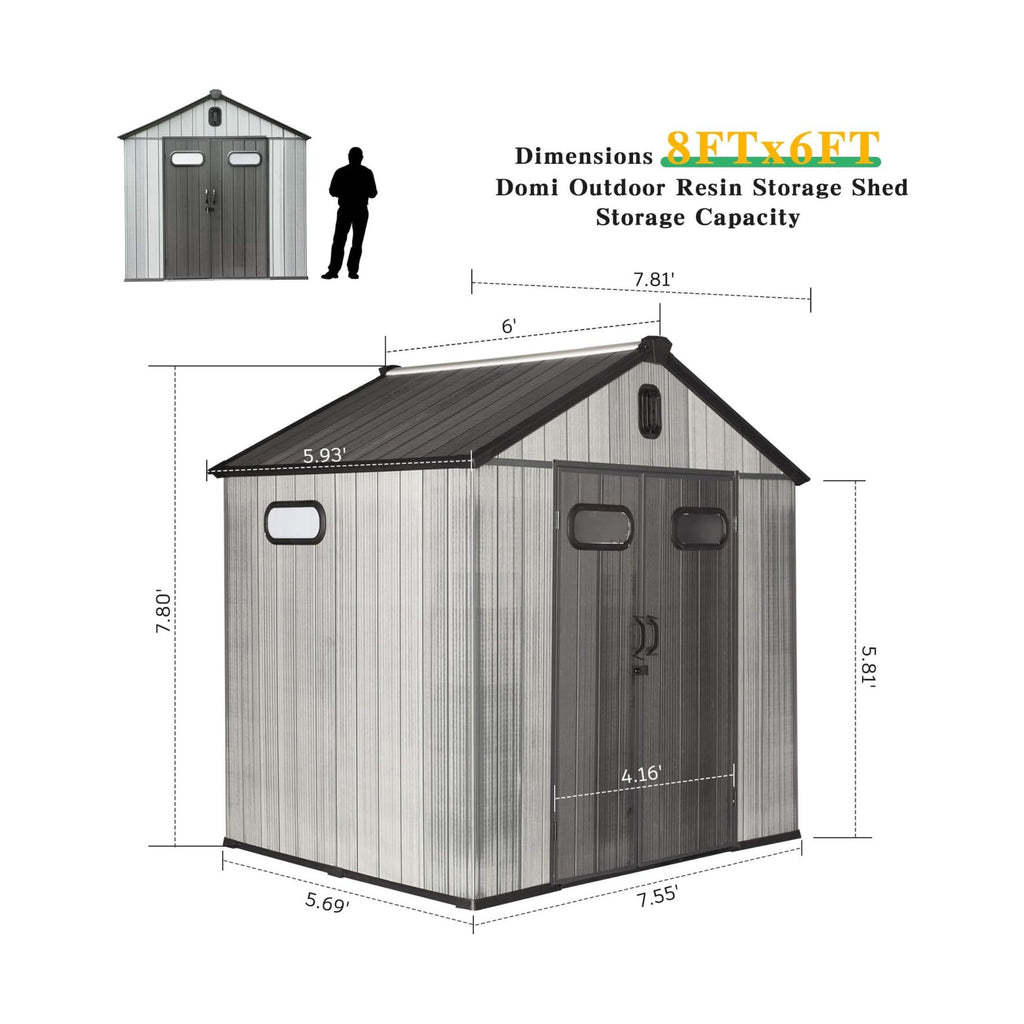 Ultra-Heavy-Duty All-Weather Resin Weather-Resistant Storage Shed | SAKSBY WHOLESALE