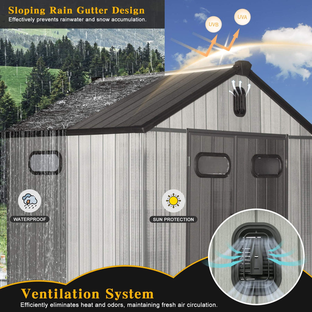Ultra-Heavy-Duty All-Weather Resin Weather-Resistant Storage Shed | SAKSBY WHOLESALE