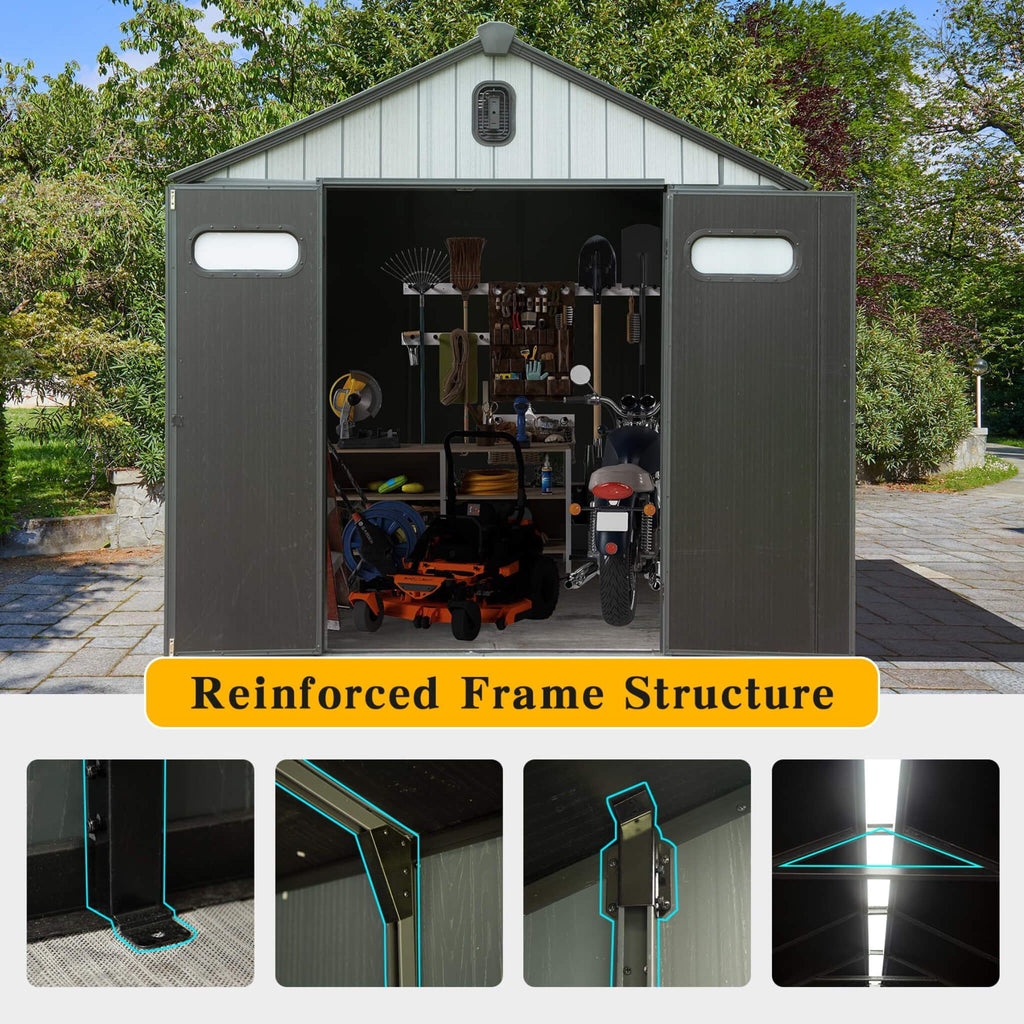 Ultra-Heavy-Duty All-Weather Resin Weather-Resistant Storage Shed | SAKSBY WHOLESALE