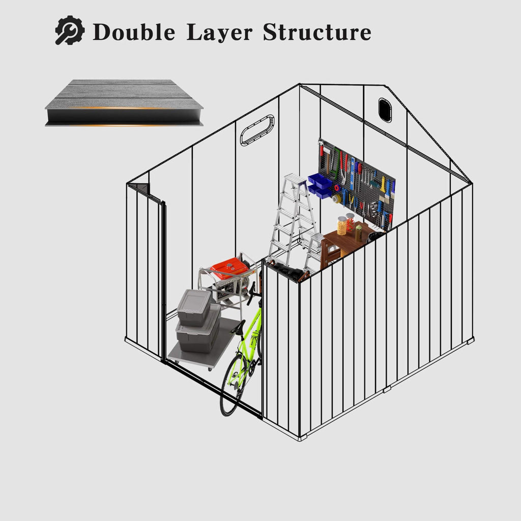 Ultra-Heavy-Duty All-Weather Resin Weather-Resistant Storage Shed | SAKSBY WHOLESALE