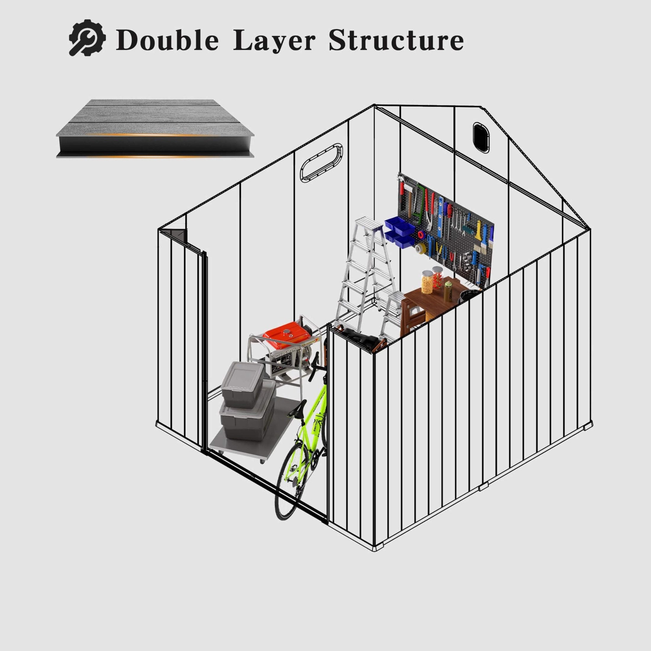 Ultra-Heavy-Duty All-Weather Resin Weather-Resistant Storage Shed | SAKSBY WHOLESALE