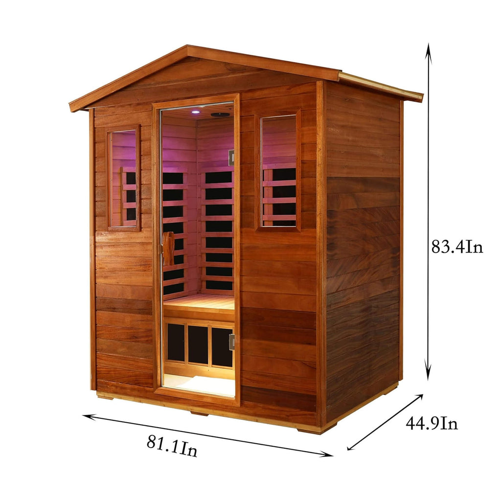 Ultra-Premium West-African Mahogany Full-Spectrum Infrared Sauna | SAKSBY WHOLESALE