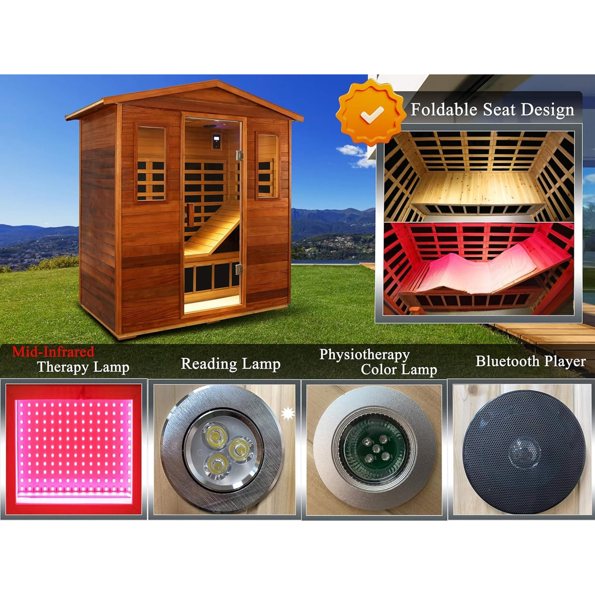 Ultra-Premium West-African Mahogany Full-Spectrum Infrared Sauna | SAKSBY WHOLESALE
