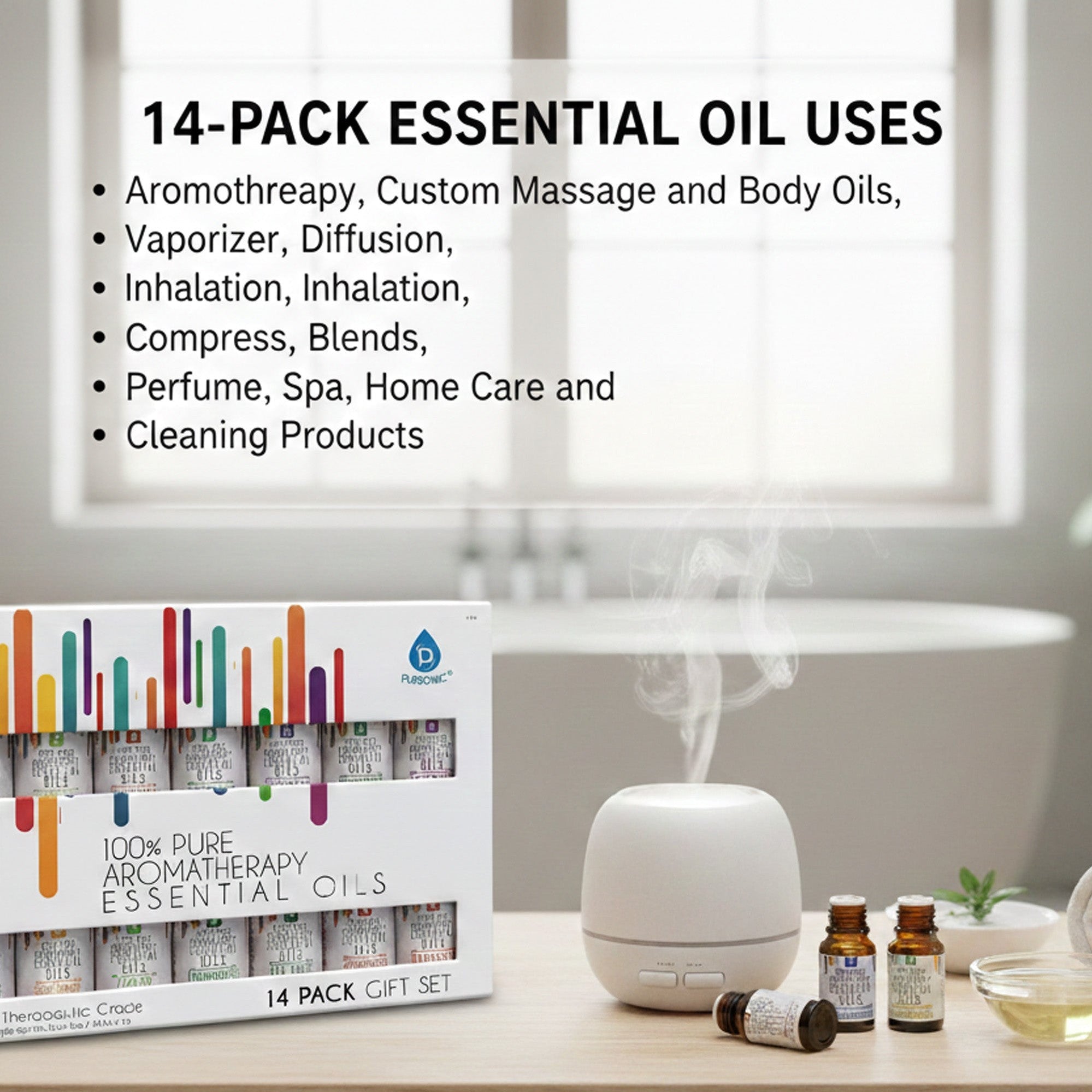Ultra-Pure Aromatherapy Oils Gift Set | DC-PURSONIC
