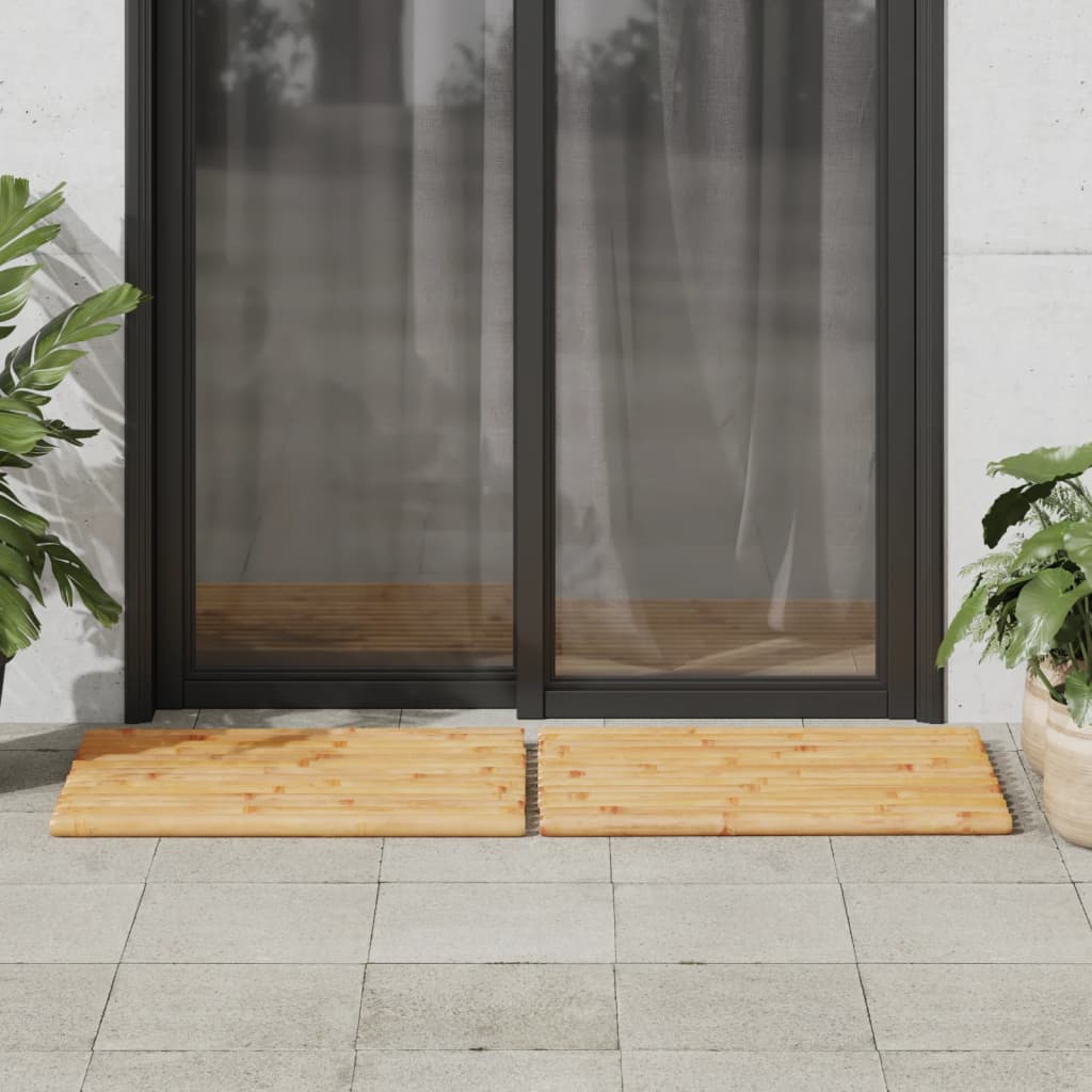 UltraPremium Bamboo NonSlip Bath Mats Spa | vidaXL