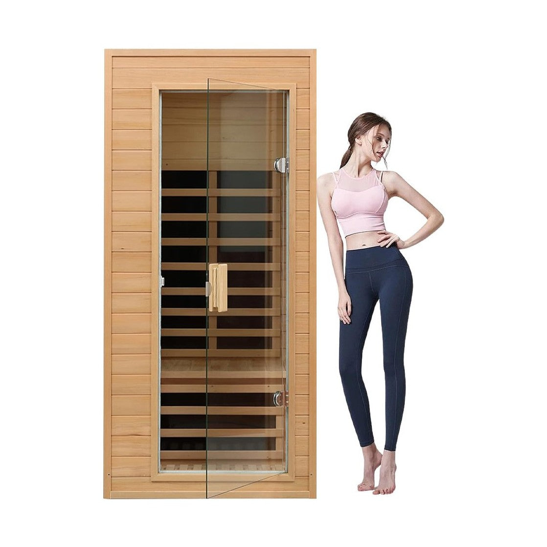 UltraPremium HemlockWood InfraredSauna LowEMF BluetoothSpeakers Deluxe | Saksby Wholesale