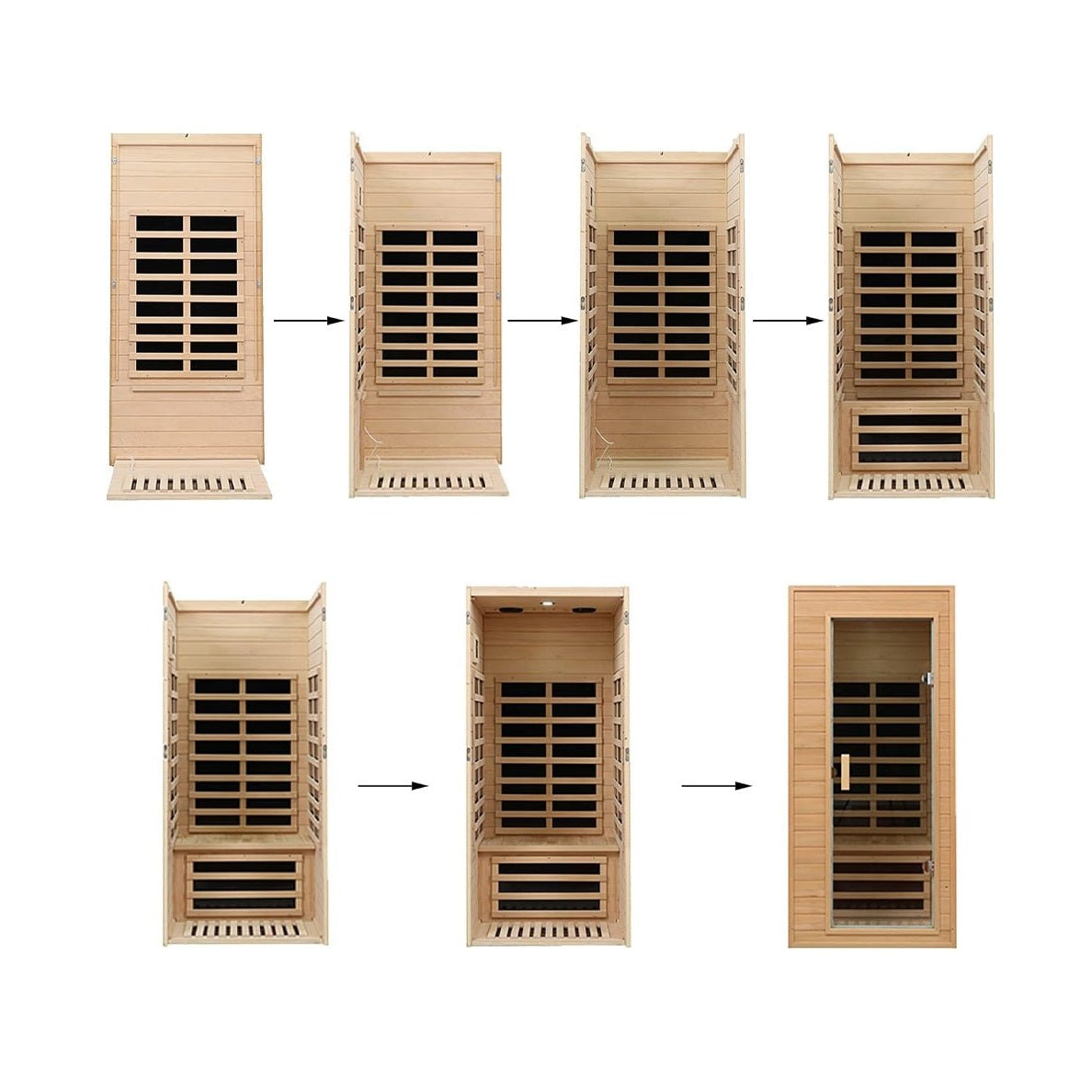 UltraPremium HemlockWood InfraredSauna LowEMF BluetoothSpeakers Deluxe | Saksby Wholesale