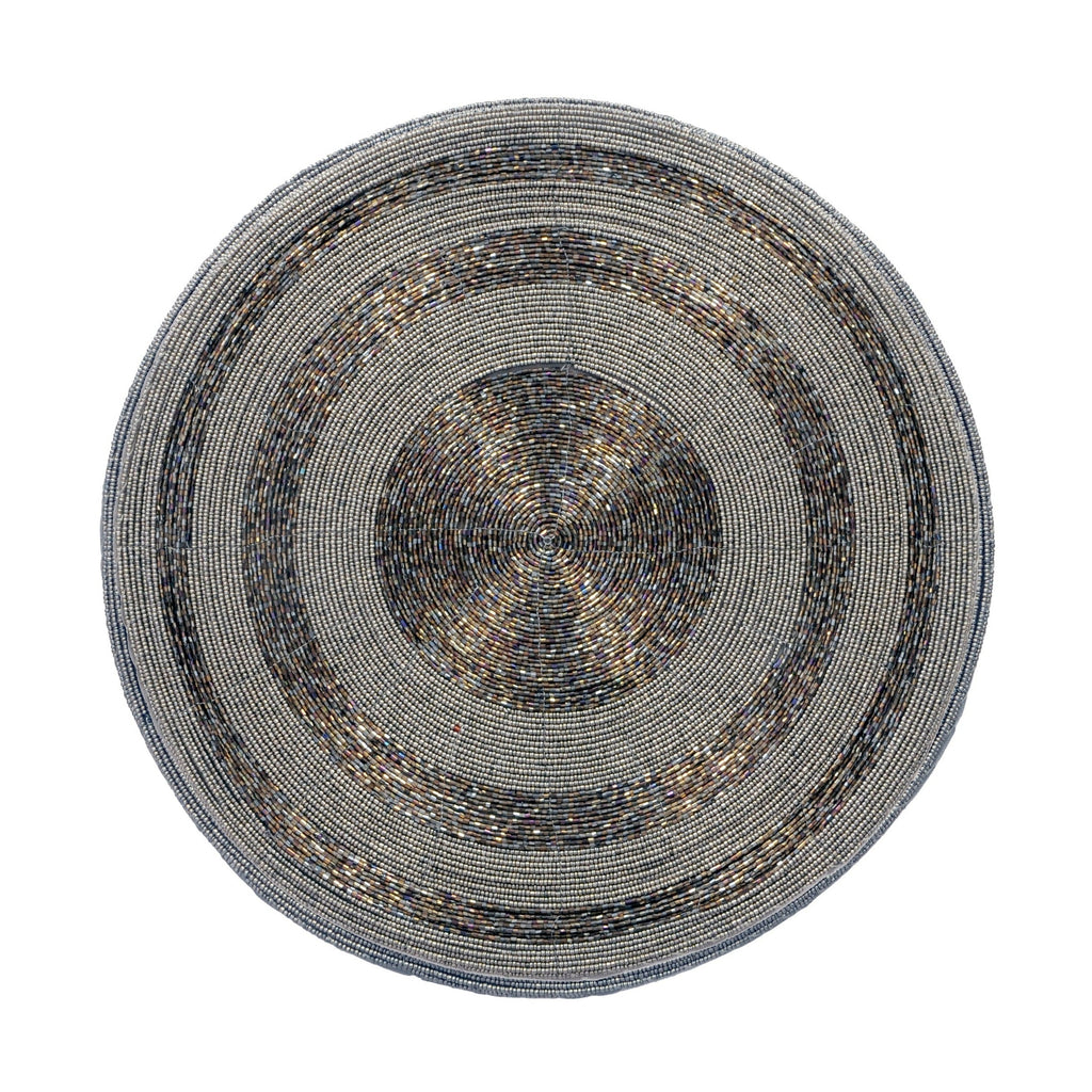 Vaiga Grace – Beaded Placemats, The Vaiga Collection Elegant Decorative Dining Table Décor 14 inch