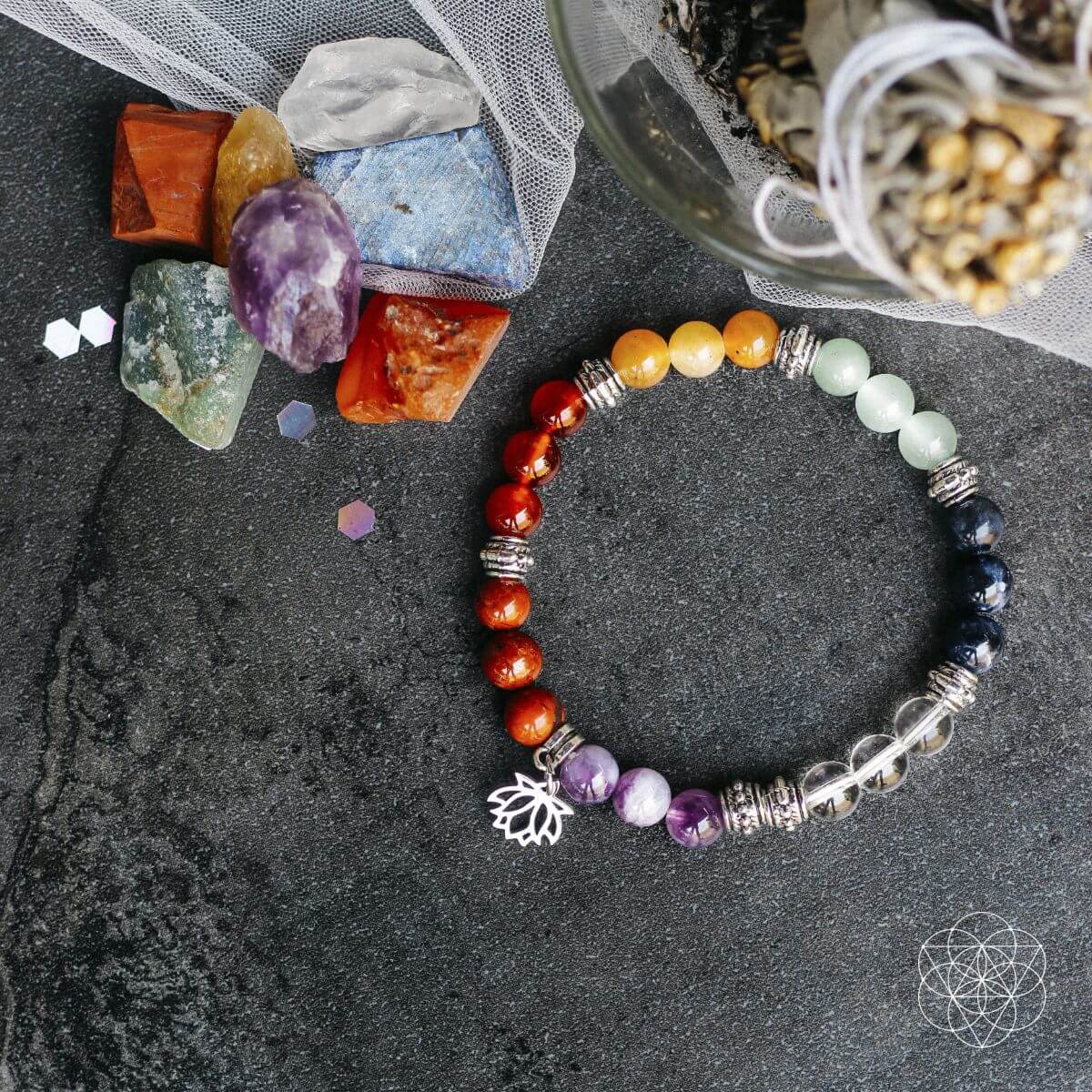 Vibrant Chakra Crystal Bracelet Set | Conscious Items