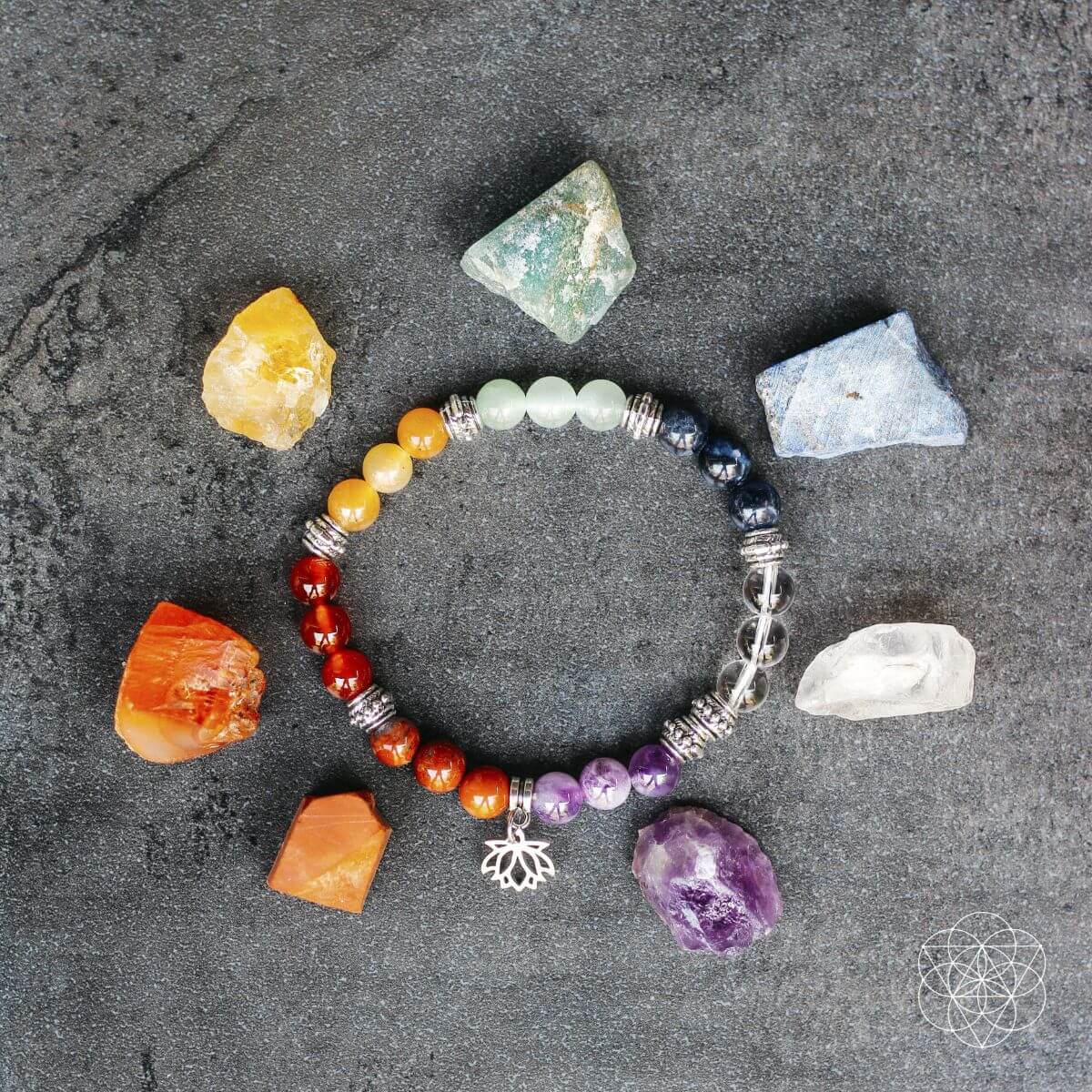 Vibrant Chakra Crystal Bracelet Set | Conscious Items
