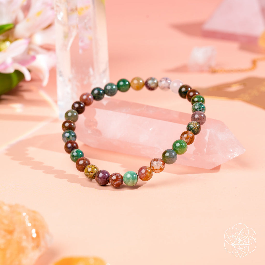 Vibrant Indian Agate Beaded Bracelet | Conscious Items