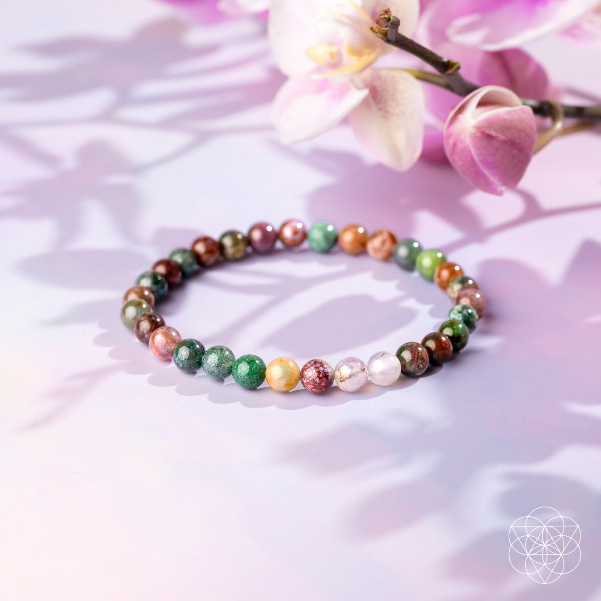 Vibrant Indian Agate Beaded Bracelet | Conscious Items