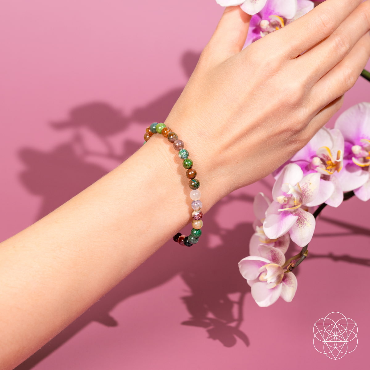 Vibrant Indian Agate Beaded Bracelet | Conscious Items