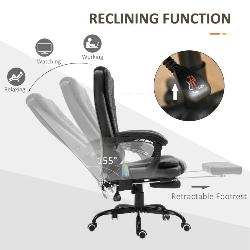Vibrating High Back 7-Mode Office Chair | Back Pain Relief by HomePacific