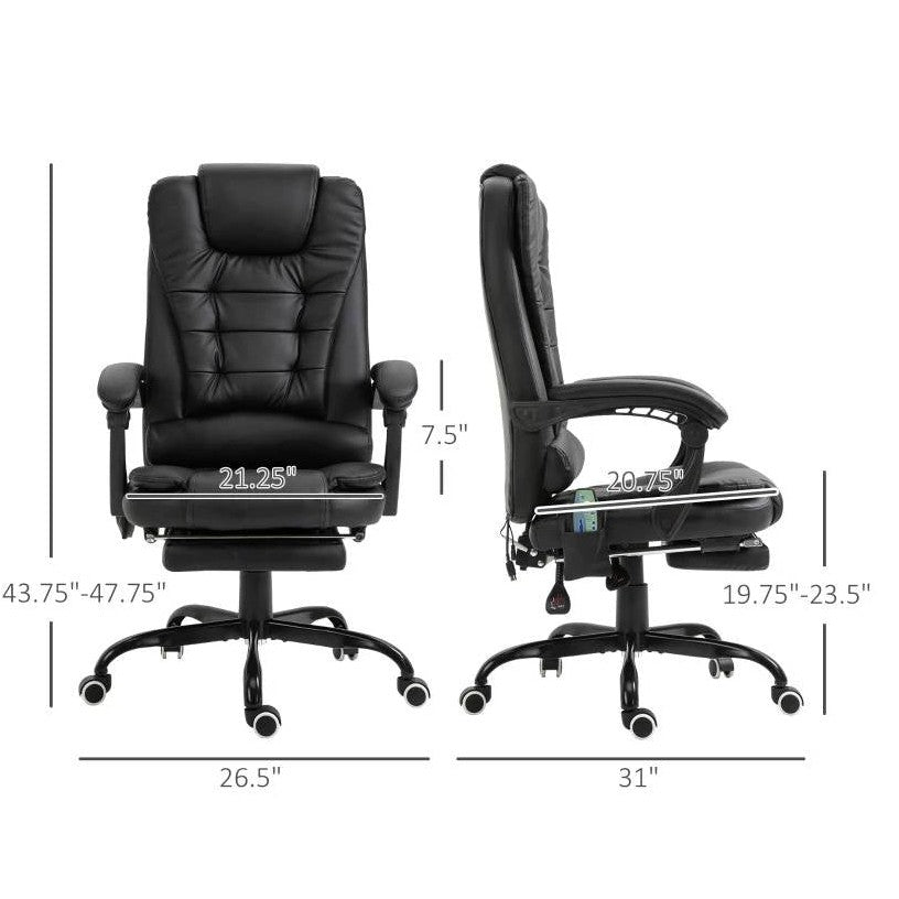 Vibrating High Back 7-Mode Office Chair | Back Pain Relief by HomePacific