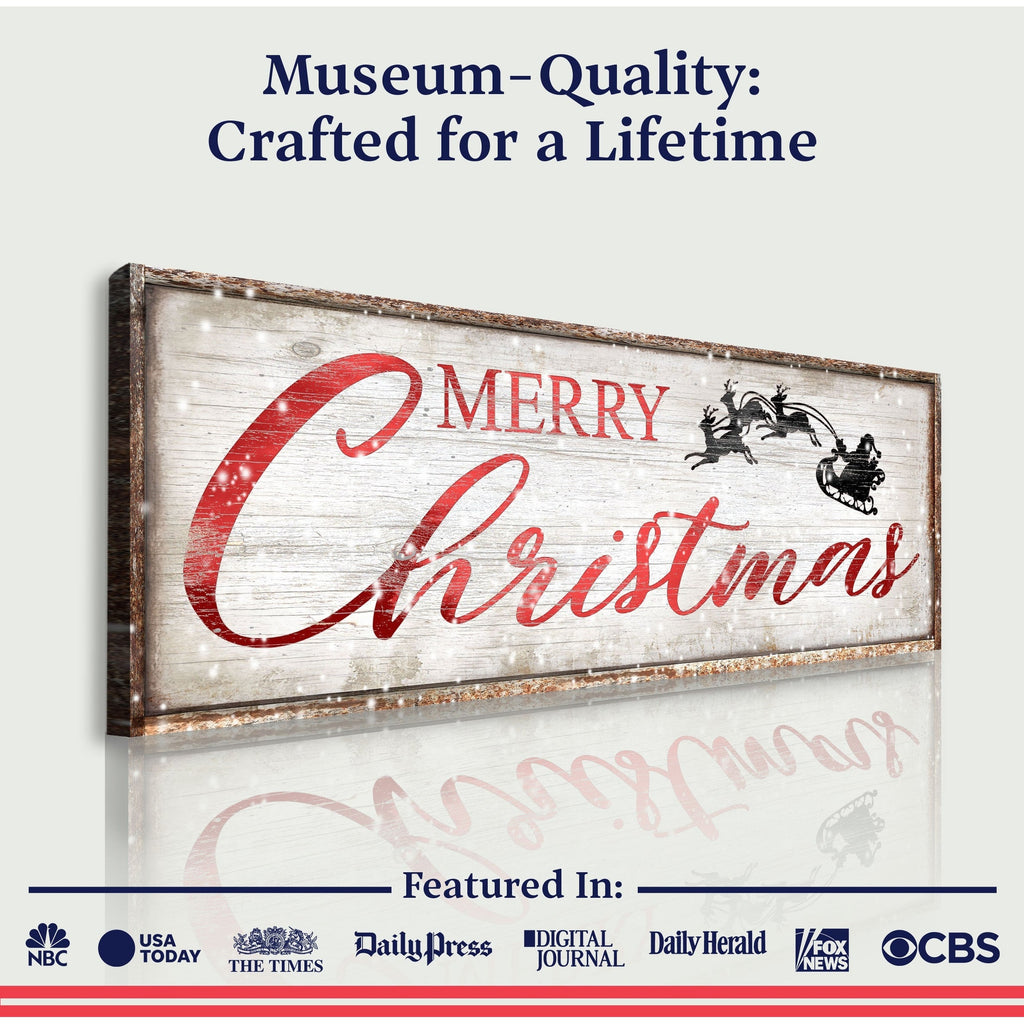 Vintage Rustic Canvas Christmas Sign | Tailored Canvases