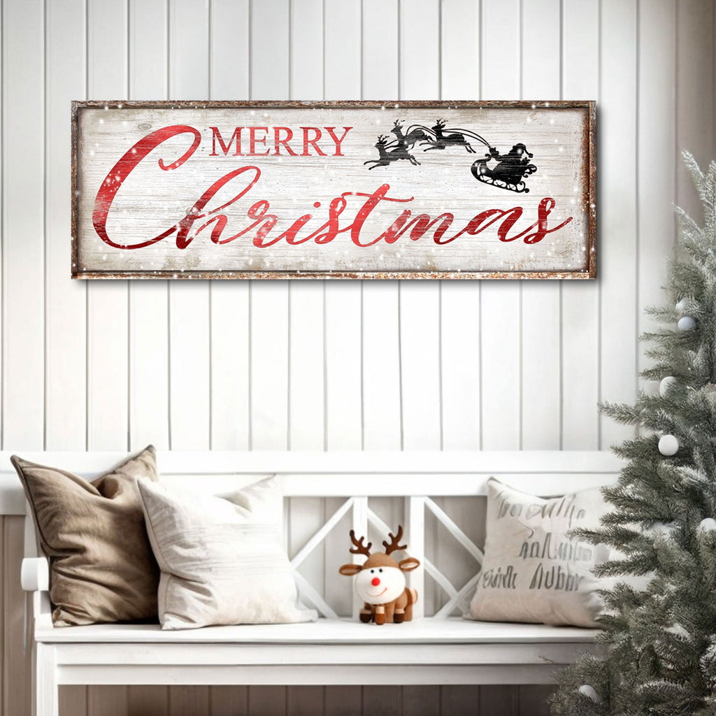 Vintage Rustic Canvas Christmas Sign | Tailored Canvases