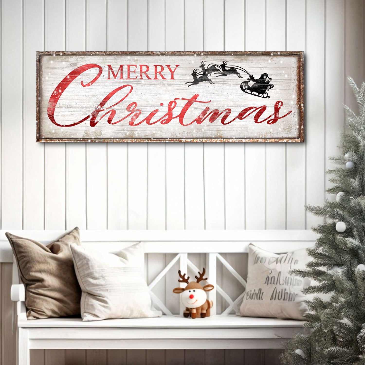 Vintage Rustic Canvas Christmas Sign | Tailored Canvases