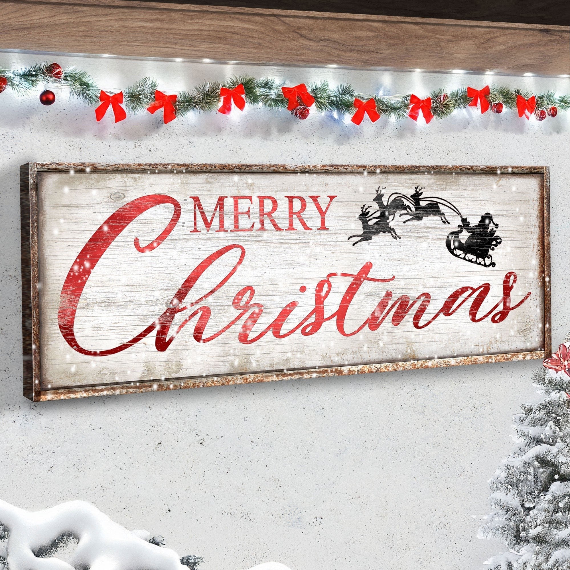 Vintage Rustic Canvas Christmas Sign | Tailored Canvases