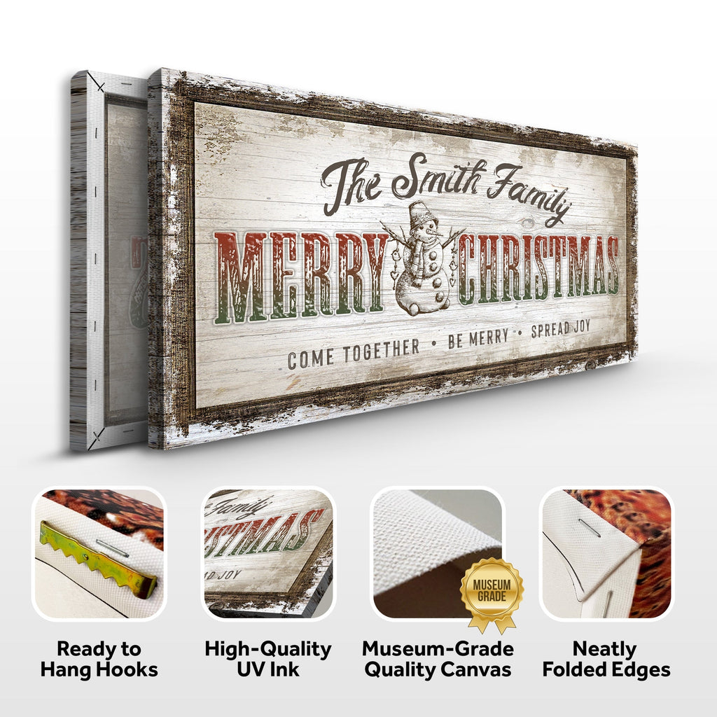 Vintage Rustic Canvas Christmas Sign | Tailored Canvases