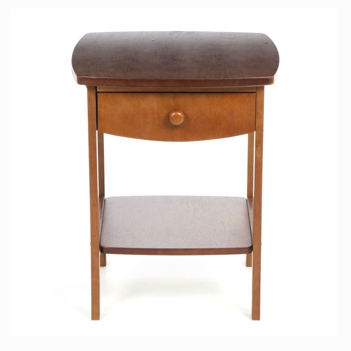 Walnut Wood Finish 1 Drawer Nightstand | HomePacific