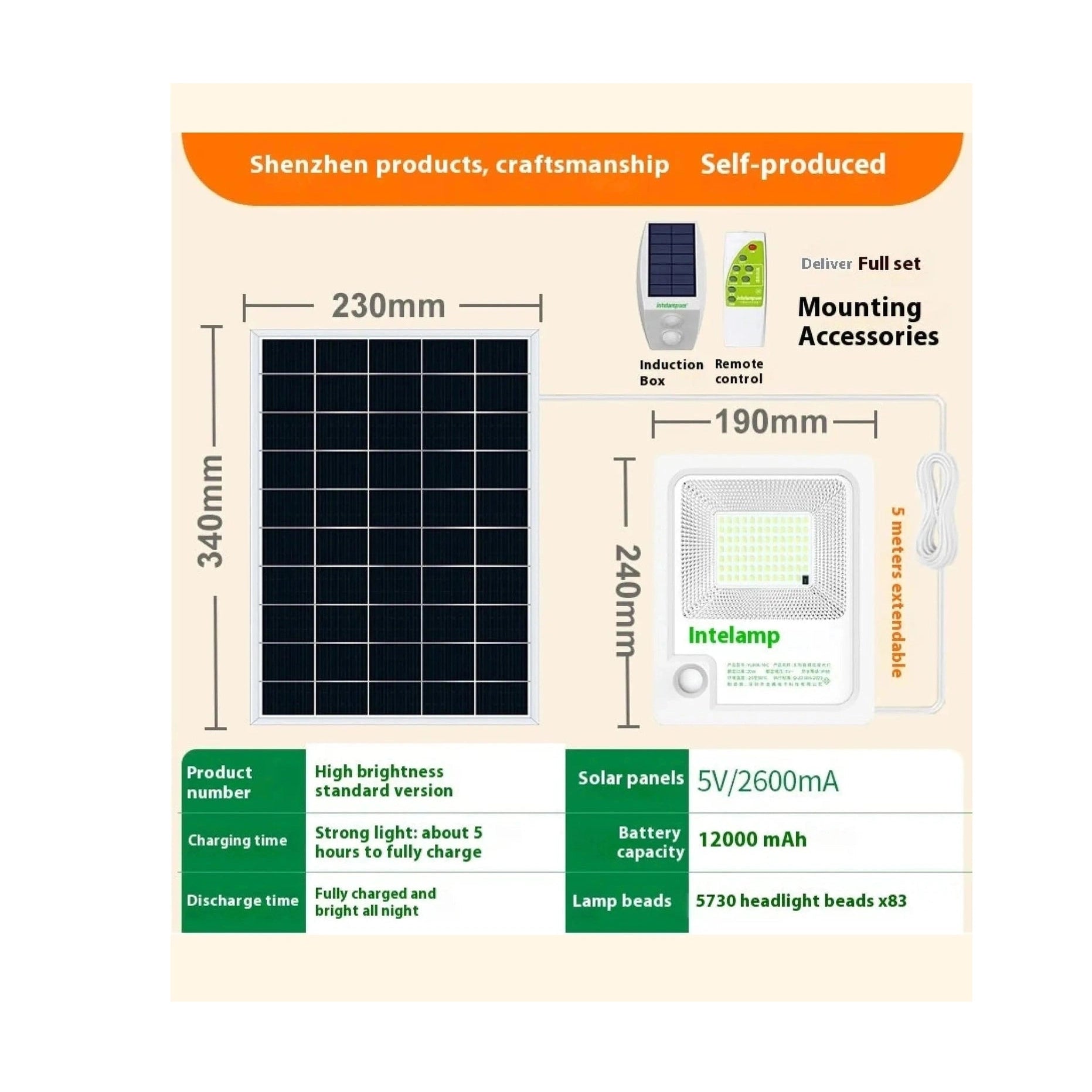 Waterproof Outdoor Solar Lamp for Home & Pathways