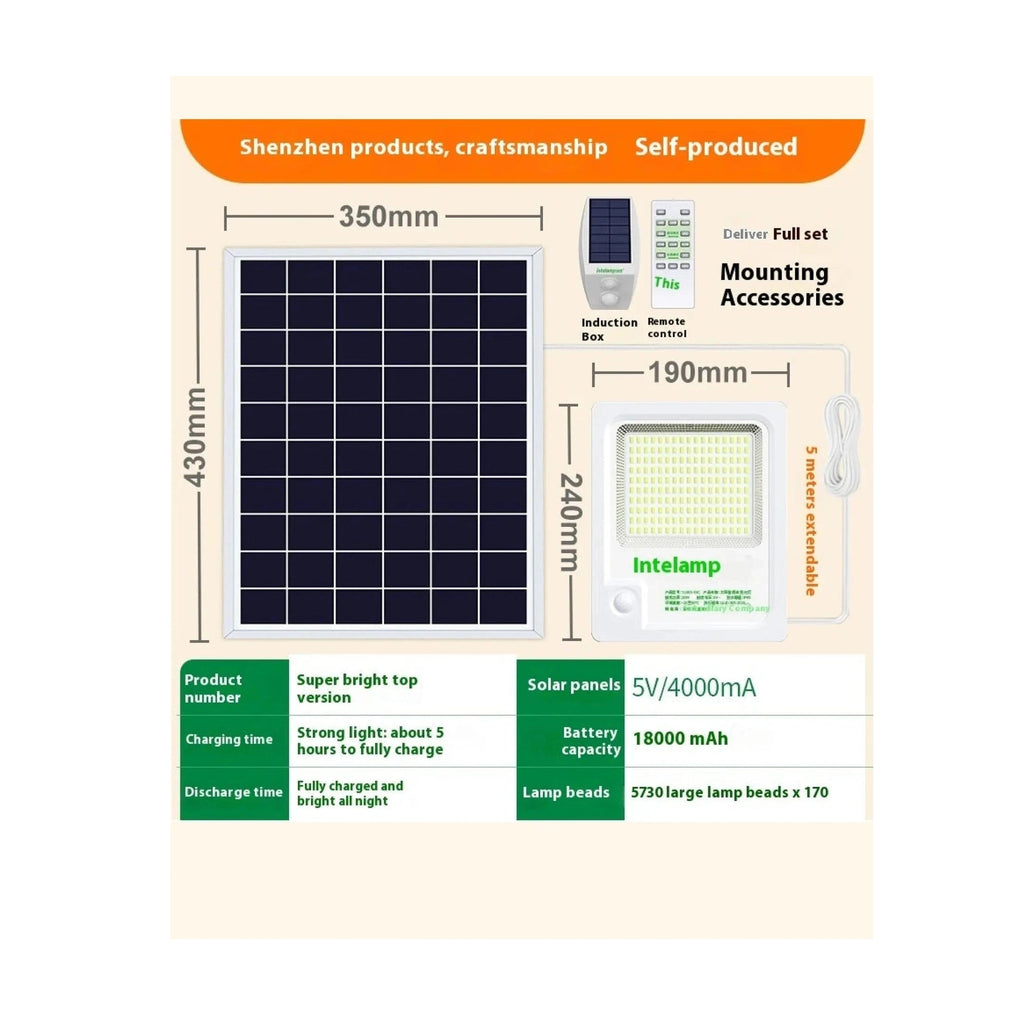 Waterproof Outdoor Solar Lamp for Home & Pathways