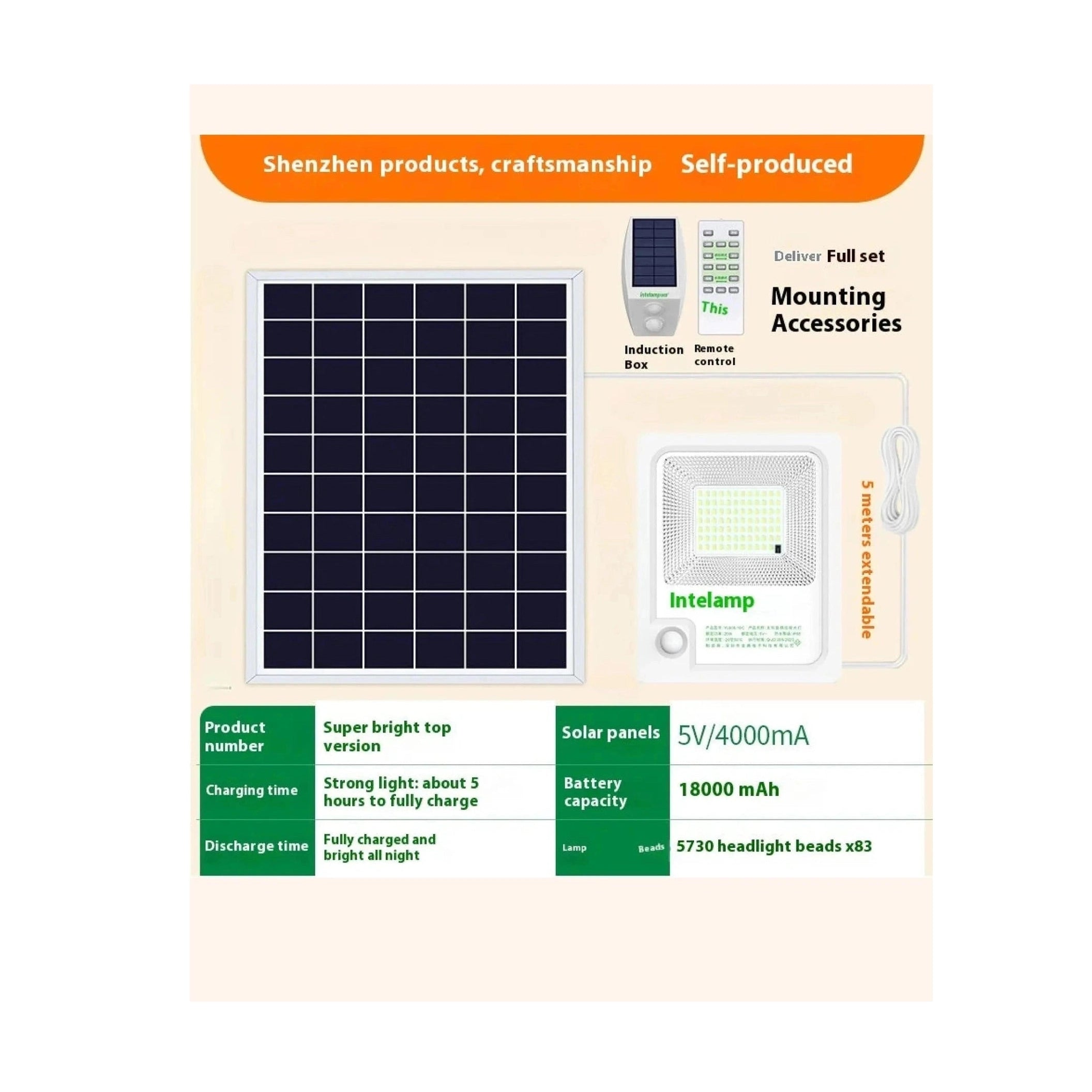 Waterproof Outdoor Solar Lamp for Home & Pathways