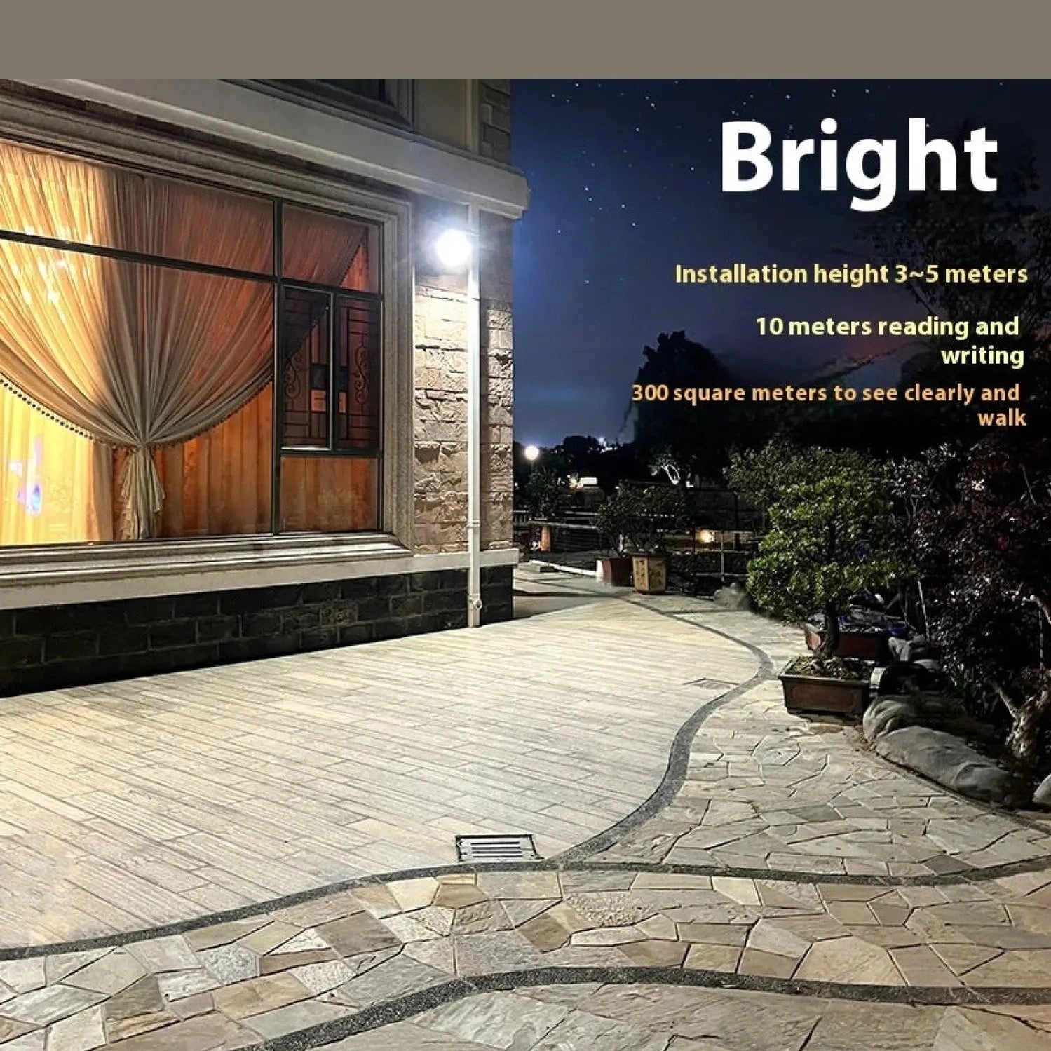Waterproof Outdoor Solar Lamp for Home & Pathways