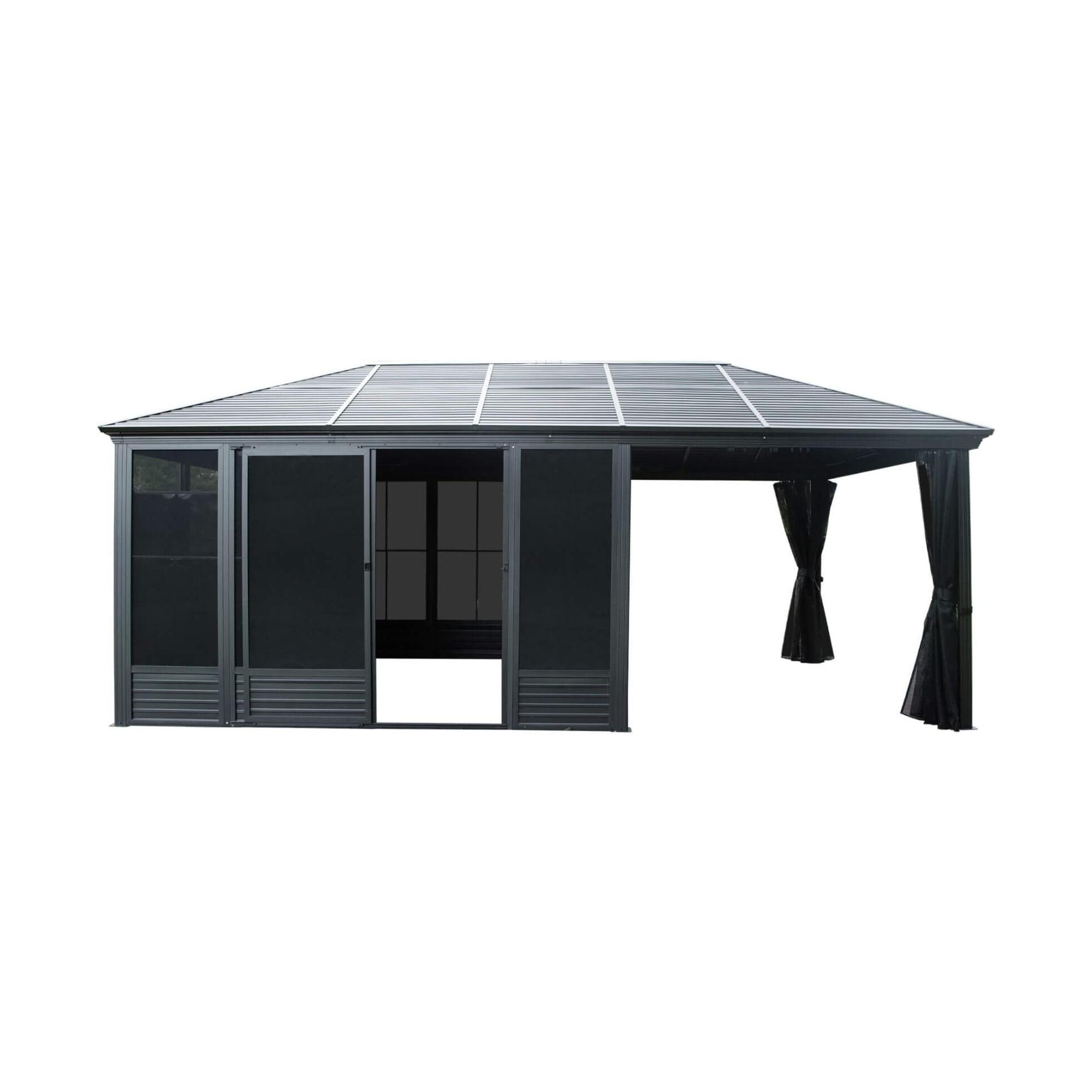 [11X21FT] Alora Outdoor All-Season Solarium Sunroom Gazebo With Galvanized Steel Roof (SAK42018) by SAKSBY WHOLESALE